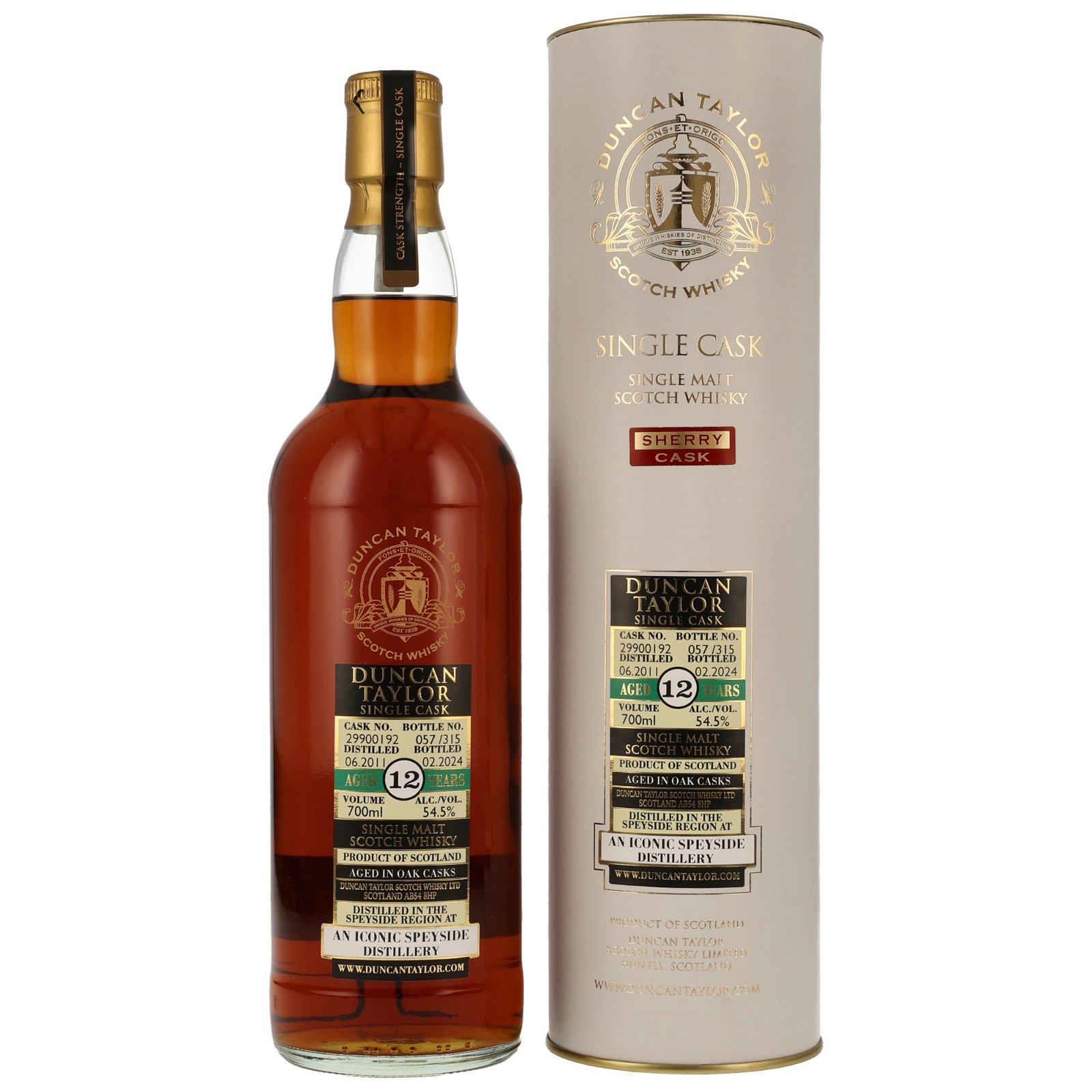 An Iconic Speyside 2011/2024 - 12 Jahre Sherry Cask No. 29900192 Single Cask (Duncan Taylor)