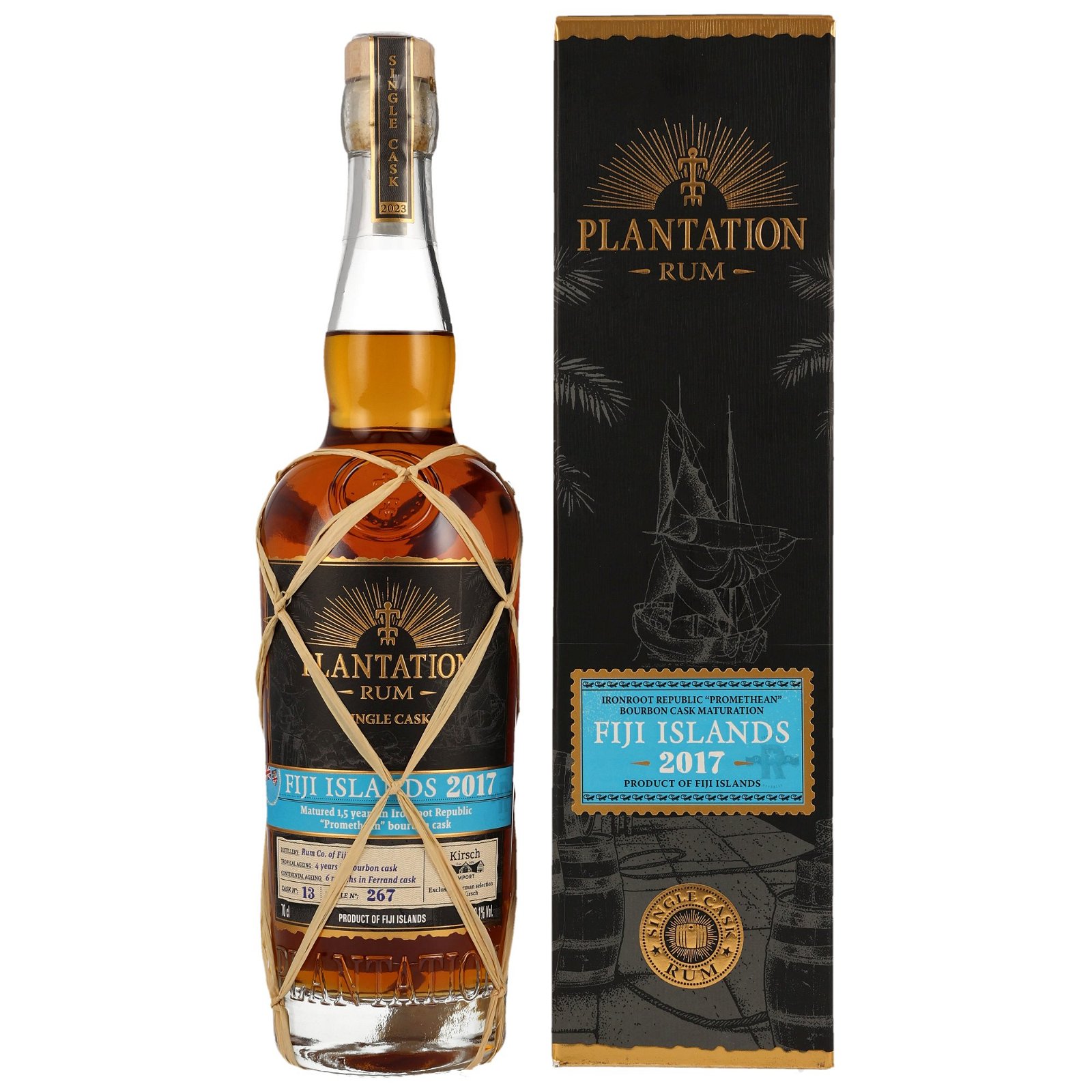 Plantation 2017/2023 Fiji Rum Ironroot Bourbon Finish No. 13 Germany exclusive Single Cask