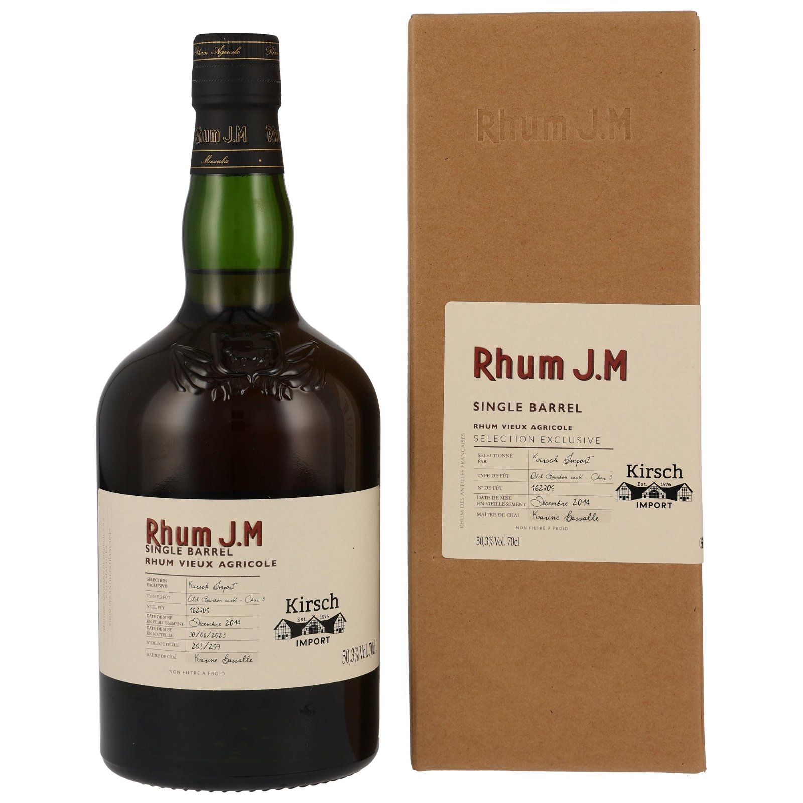 Rhum J.M 2014/2023 - 8 Jahre Single Bourbon Barrel No. 162705