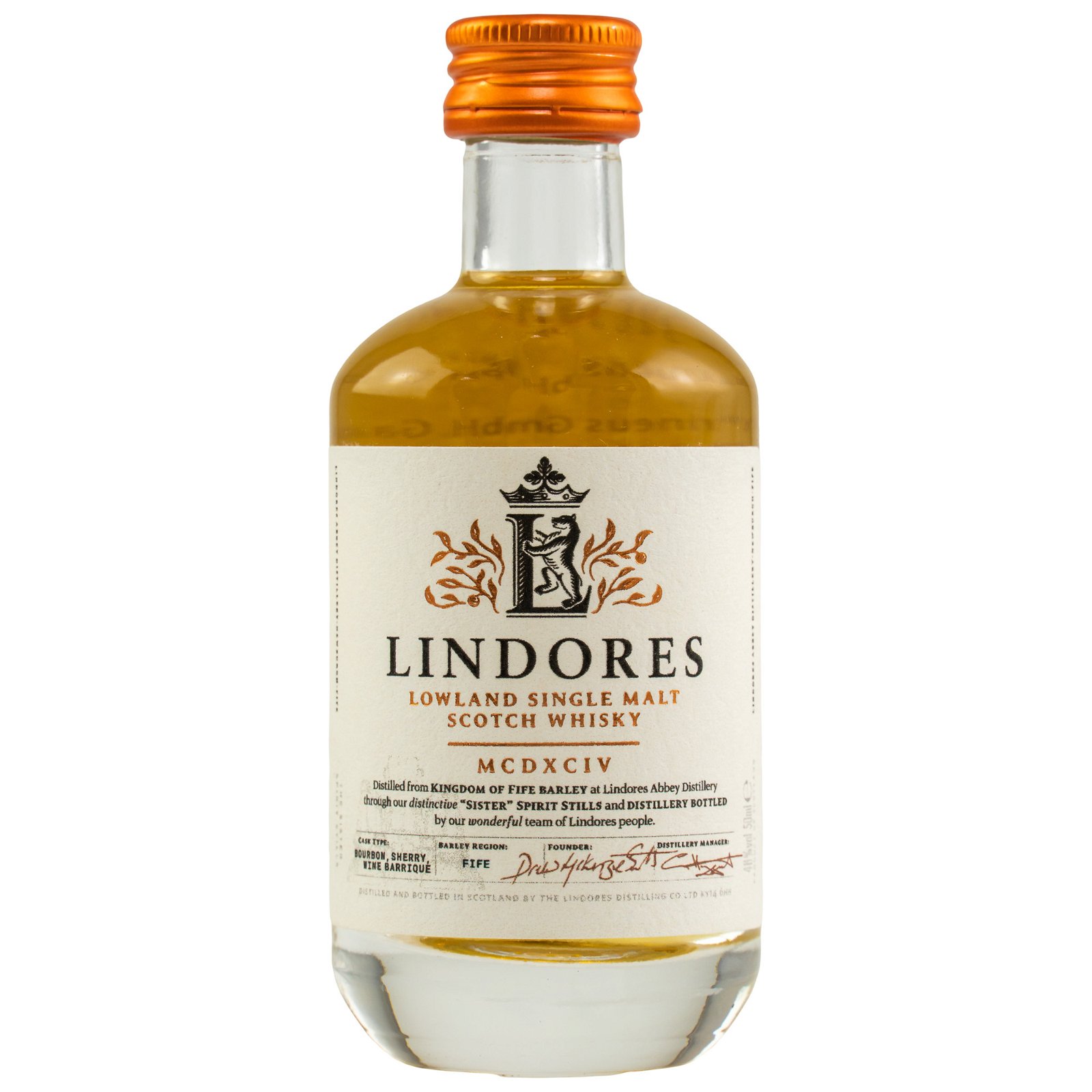 Lindores Single Malt Whisky 1494 (Miniatur)