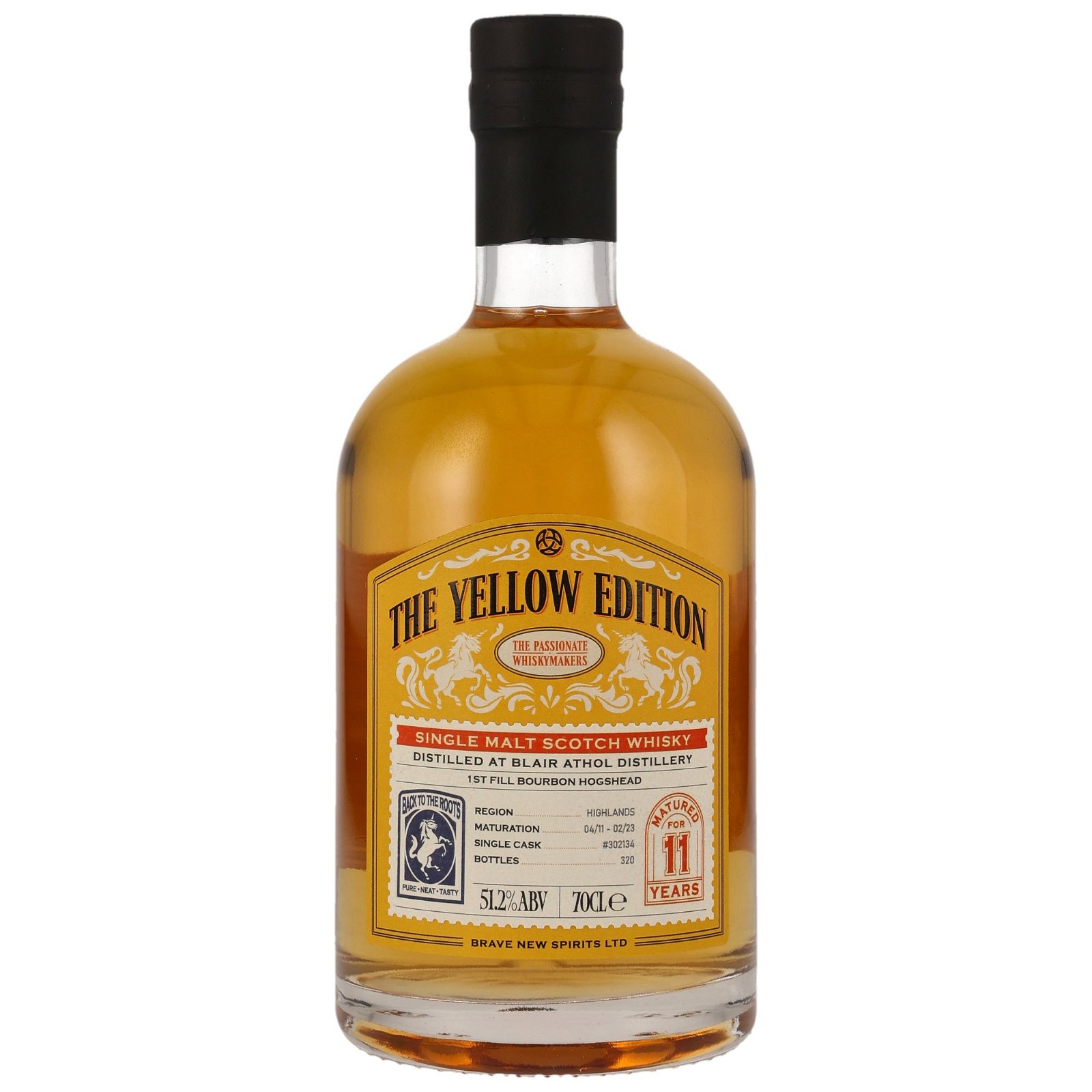 Blair Athol 2011/2023 - 11 Jahre 1st Fill Bourbon Hogshead No. 302134 The Yellow Edition (Brave New Spirits)