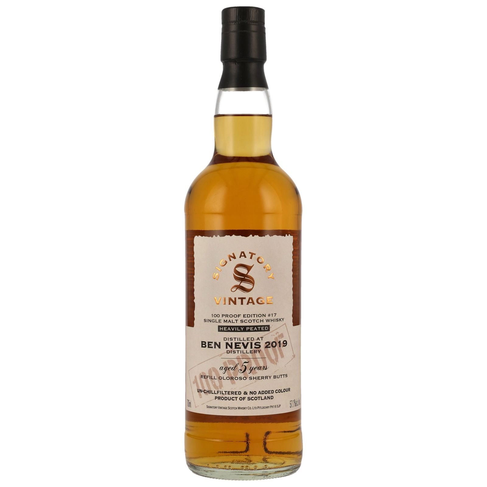 Ben Nevis Heavily Peated 2019/2024 - 5 Jahre Oloroso Sherry Butts 100 Proof Edition #17 (Signatory)