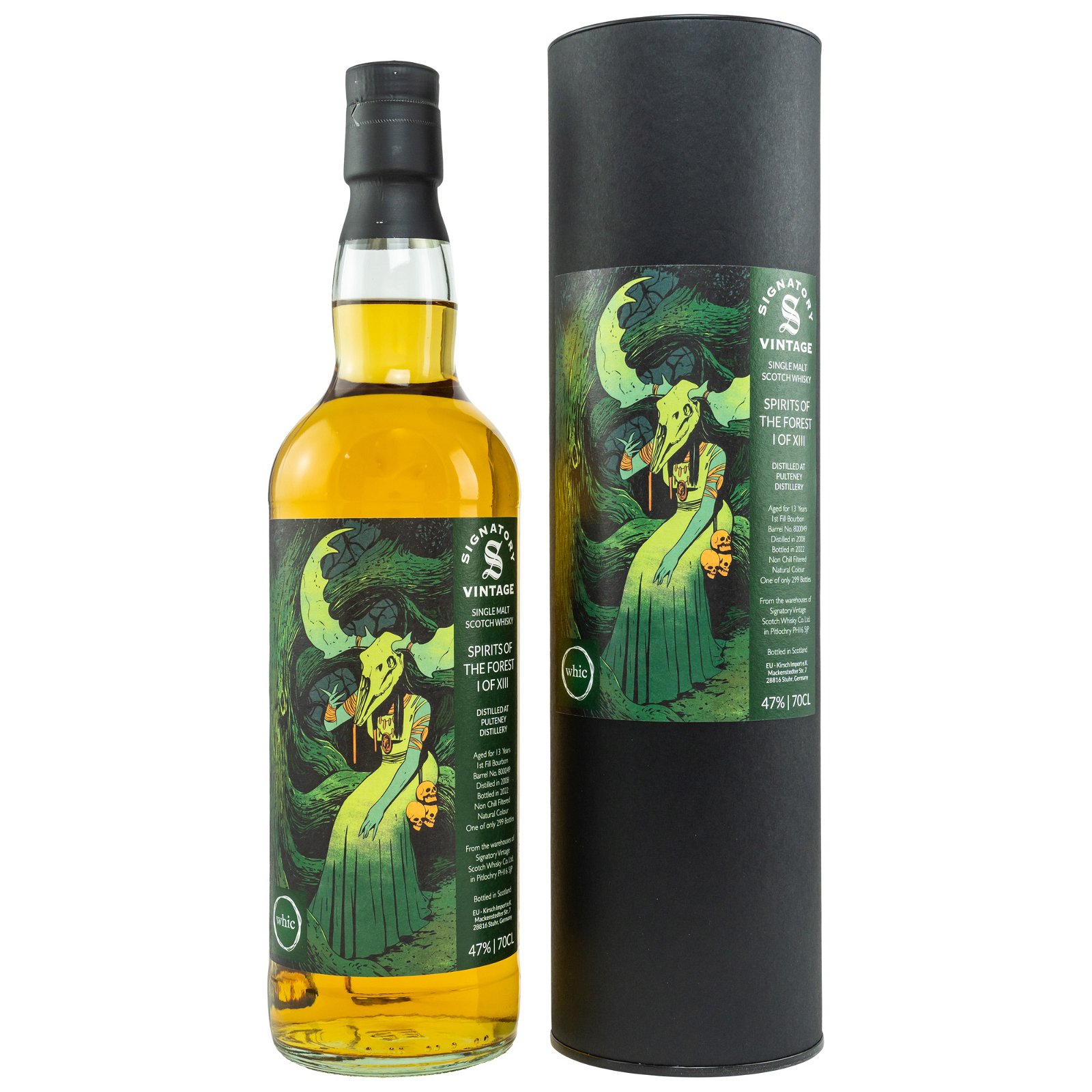 Pulteney 2008/2022 - 13 Jahre Single Bourbon Barrel No. 800049 Spirits of the Forest I of XIII (whic)