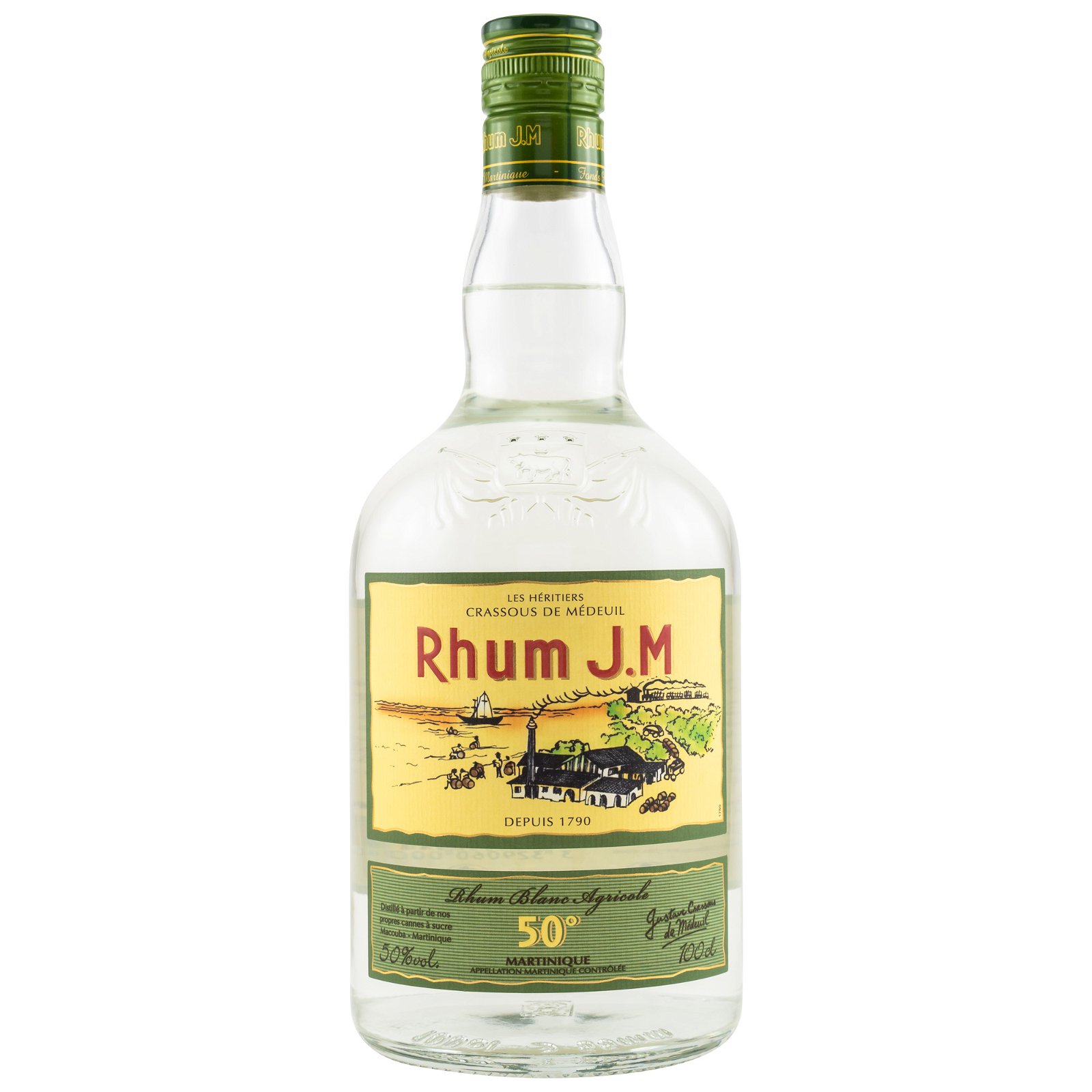 Rhum J.M Rhum Blanc Agricole 50% (Liter)