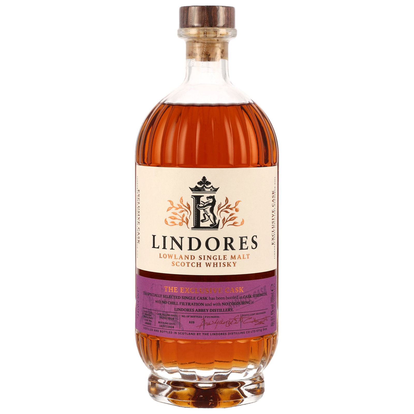 Lindores Abbey 2018/2024 - 6 Jahre Single Oloroso Sherry Butt No. 180093 The Exclusive Cask