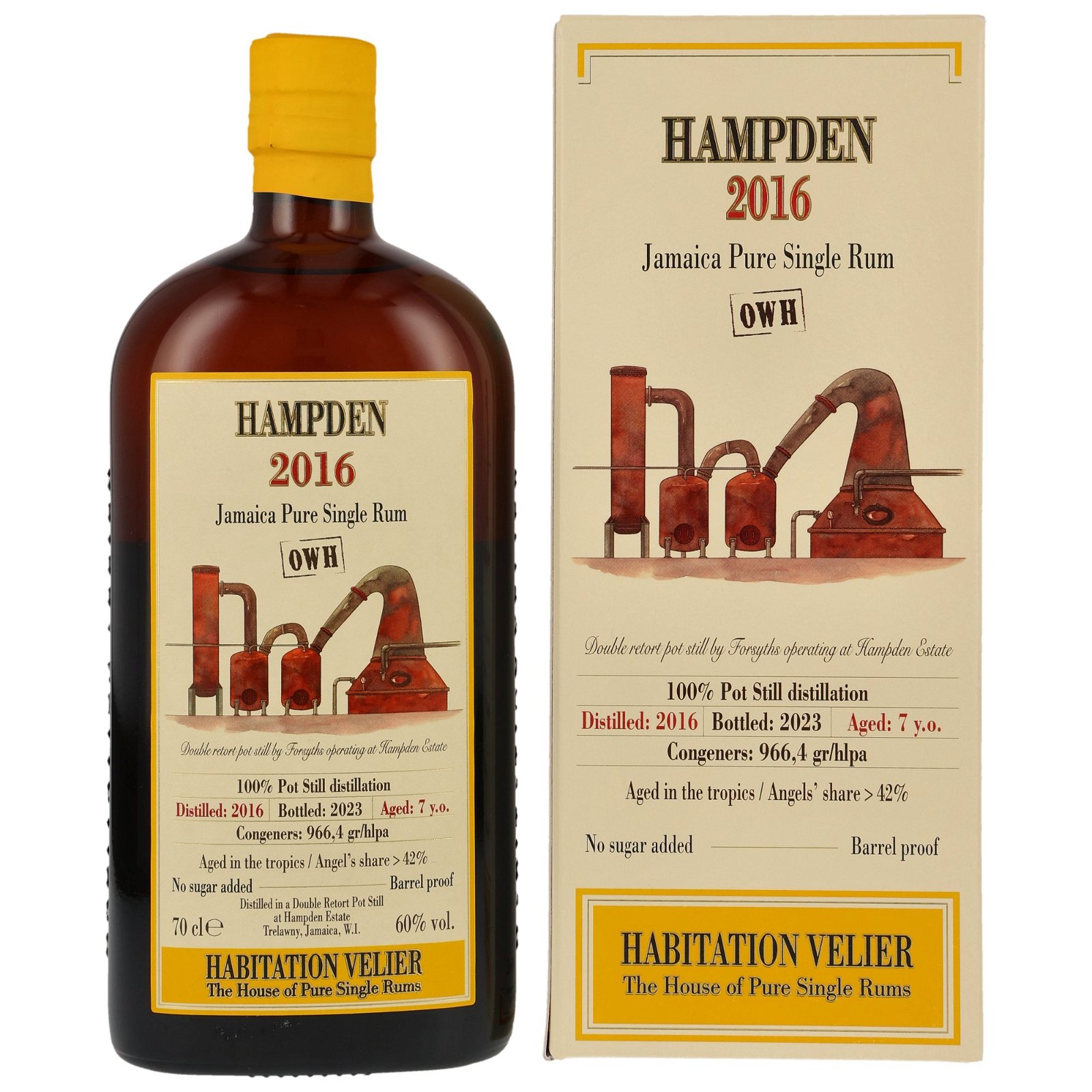 Hampden 2016/2023 - 7 Jahre OWH Pure Single Rum (Habitation Velier)