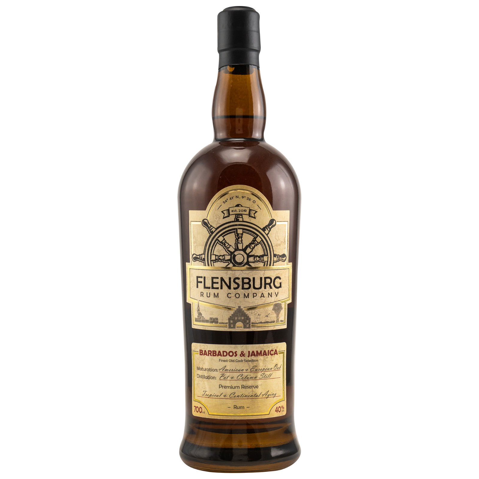 Flensburg Rum Company Barbados & Jamaica Premium Reserve American and European Oak