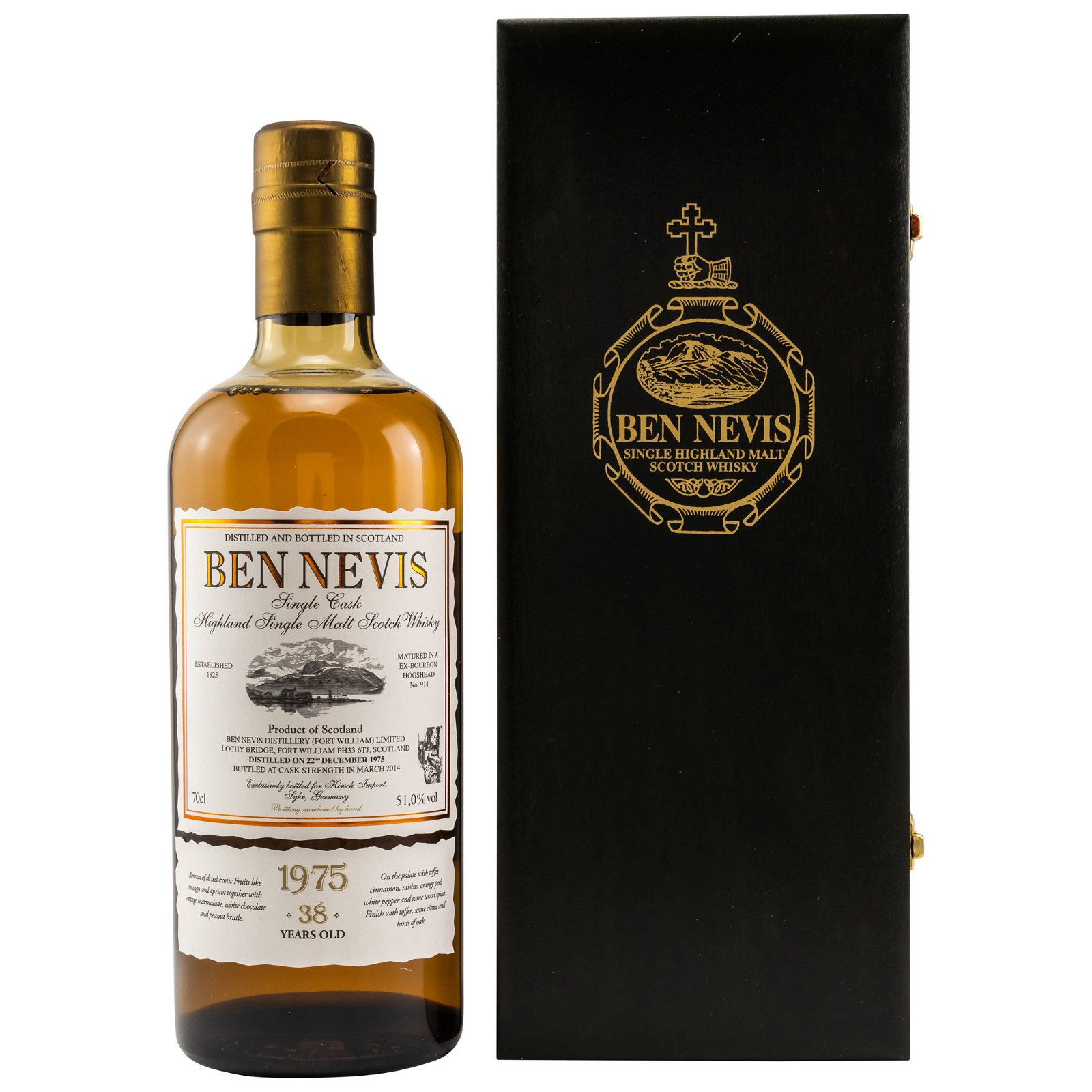 Ben Nevis 1975/2014 - 38 Jahre Single Ex-Bourbon Hogshead No. 914 (exclusively bottled for Germany)