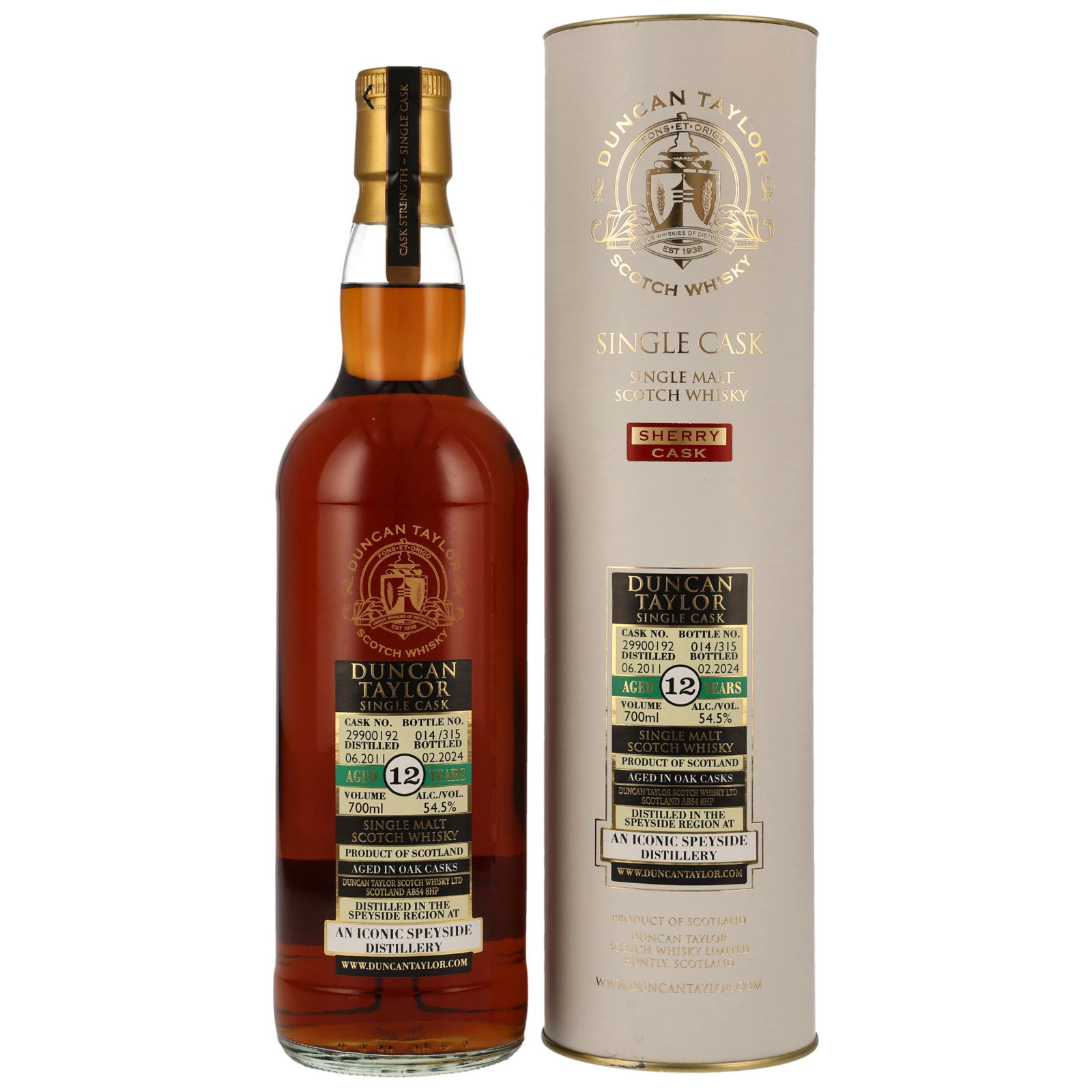 An Iconic Speyside 2011/2024 - 12 Jahre Sherry Cask No. 29900192 Single Cask (Duncan Taylor)
