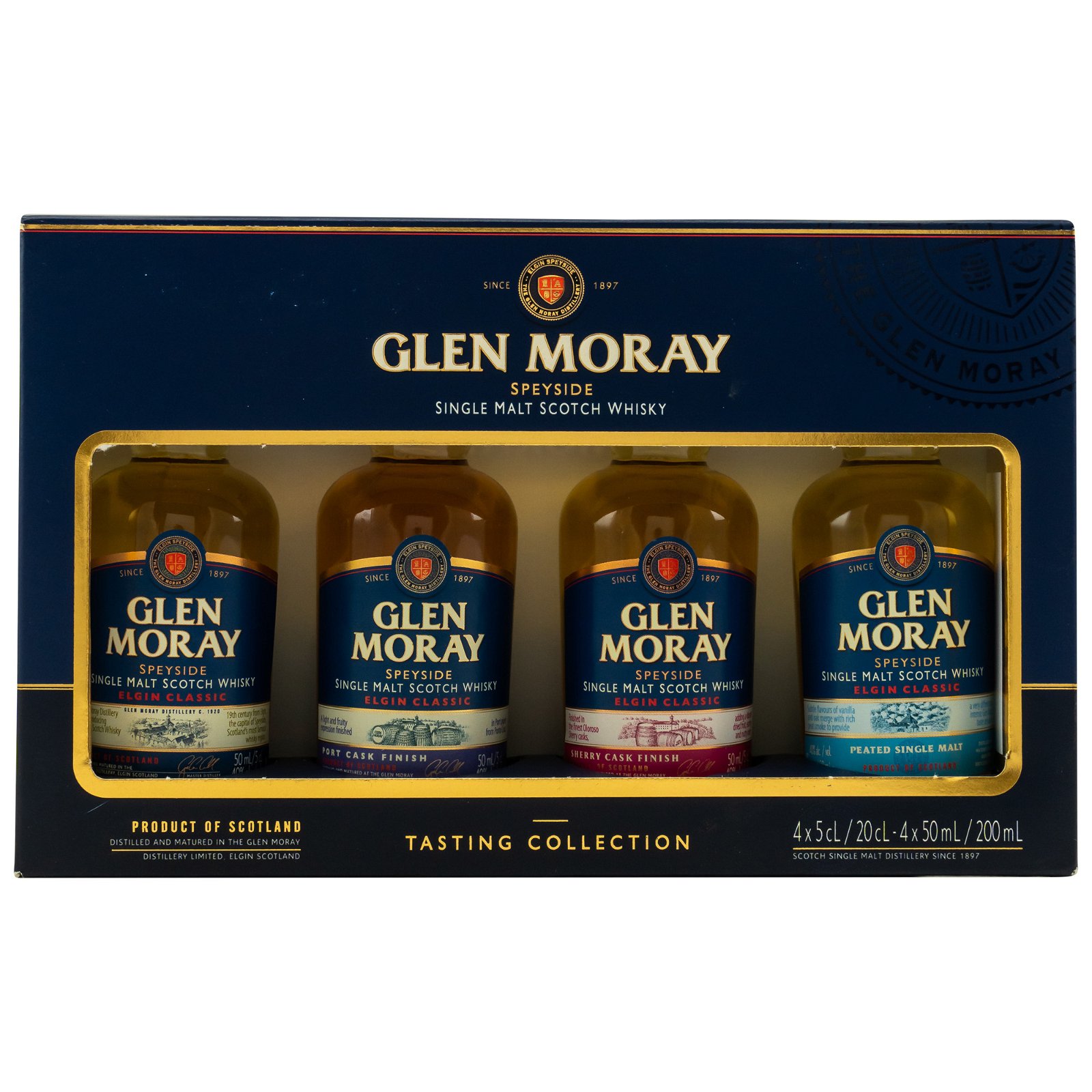 Glen Moray Speyside Single Malt Scotch Tasting Set (4x50ml)