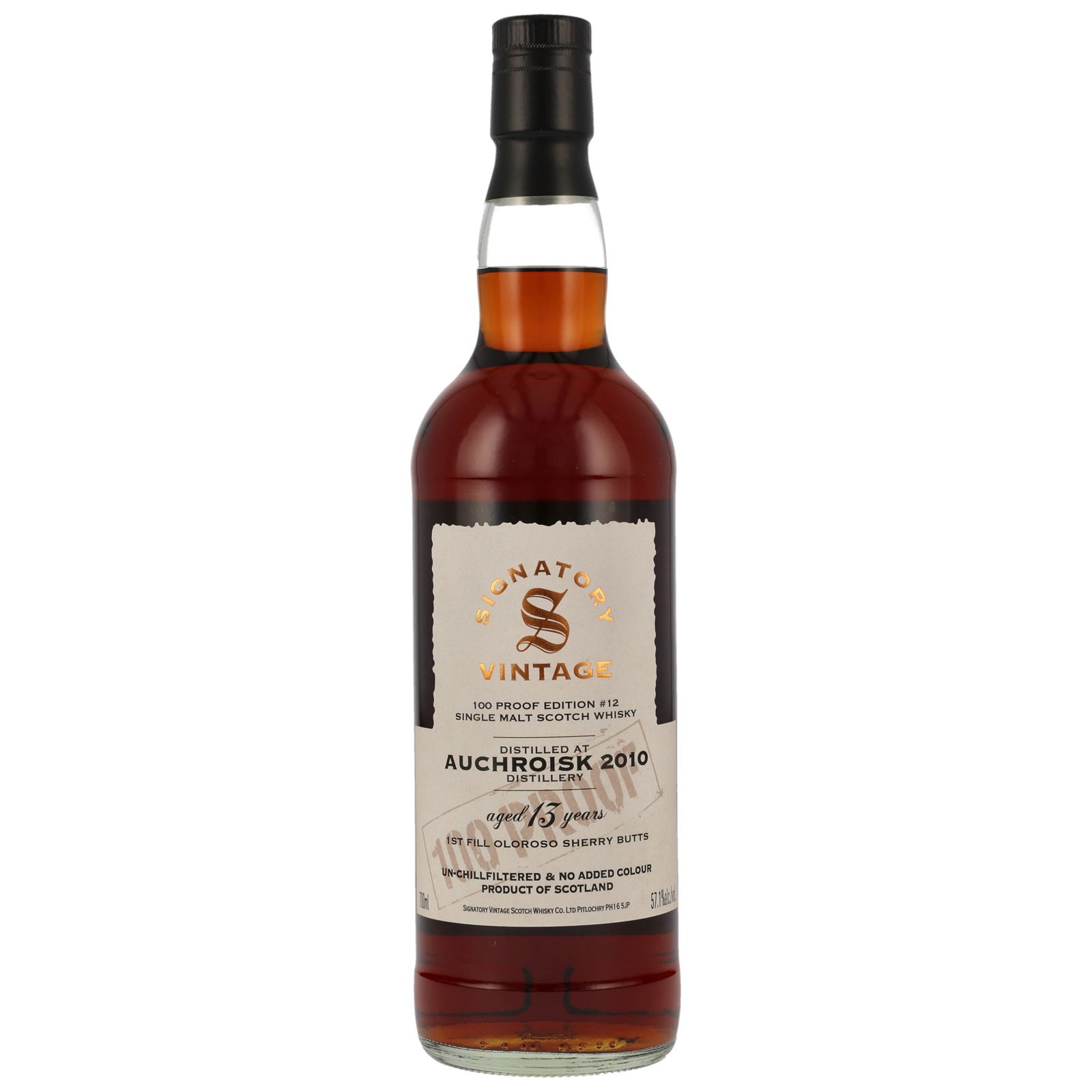 Auchroisk 2010 - 13 Jahre 1st Fill Oloroso Sherry Butts 100 Proof Edition #12 (Signatory)
