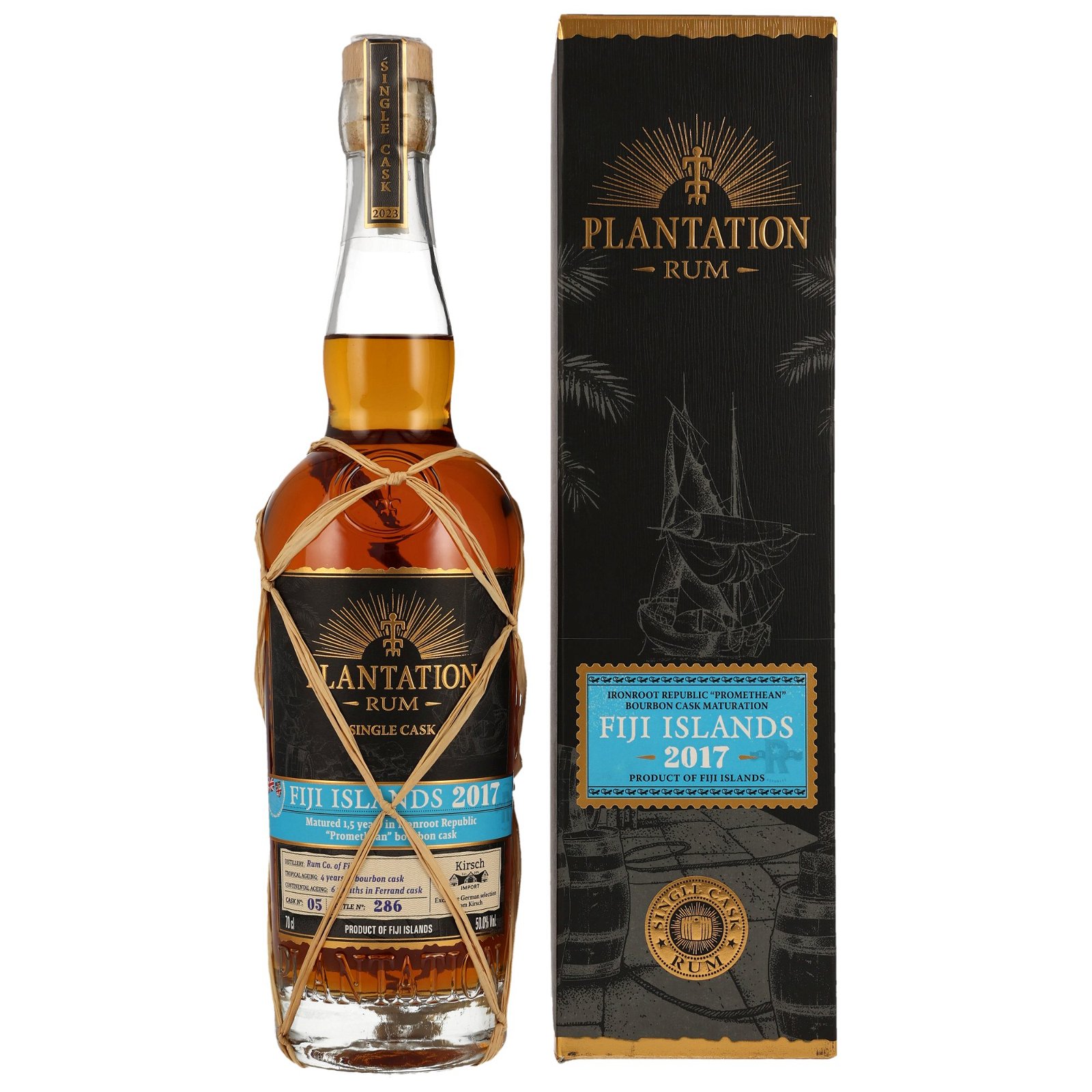 Plantation 2017/2023 Fiji Rum Ironroot Bourbon Finish No. 05 Germany exclusive Single Cask