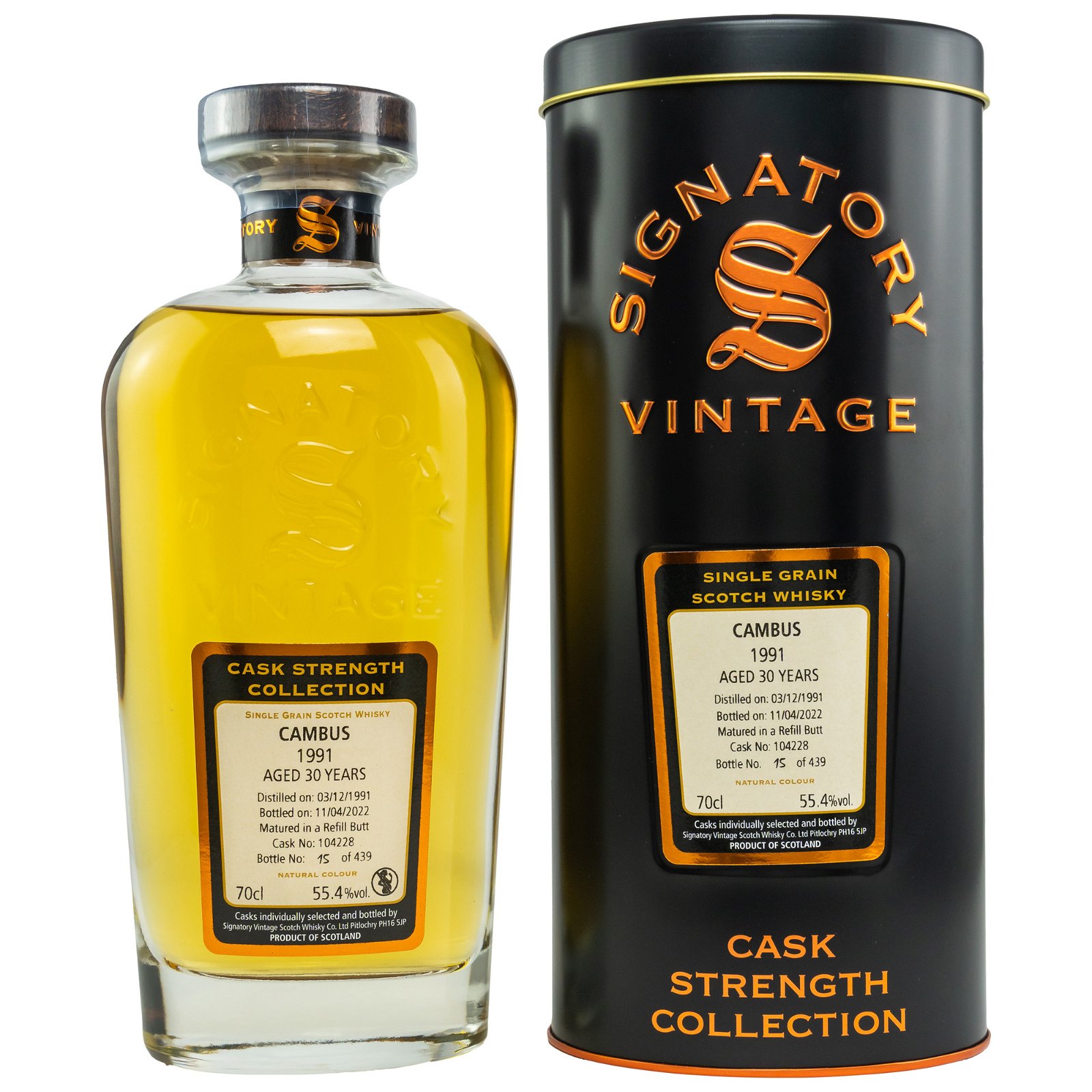 Cambus 1991/2022 - 30 Jahre Refill Butt No. 104228 Cask Strength Collection (Signatory)