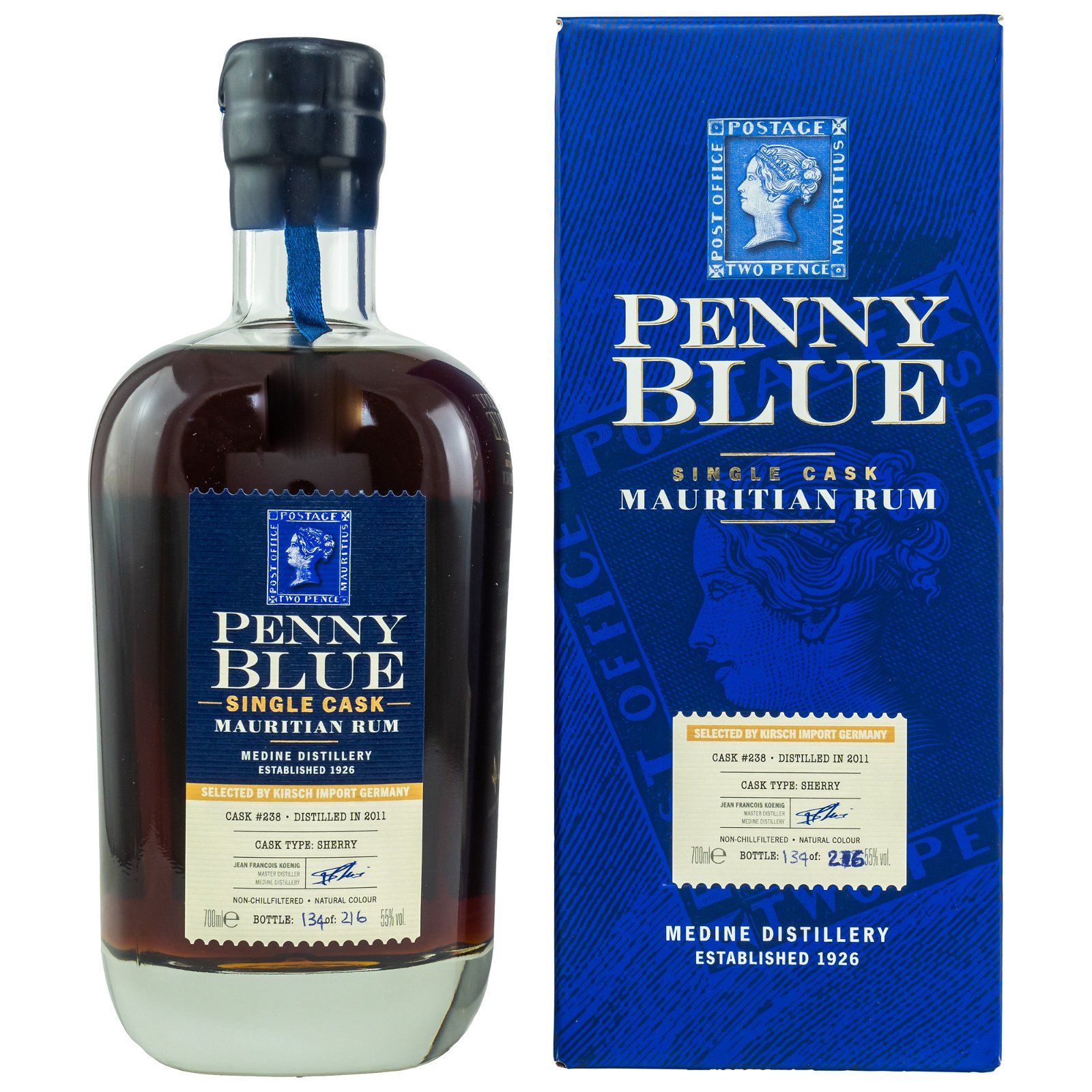 Penny Blue 2011 Sherry Cask No. 238 Mauritian Rum