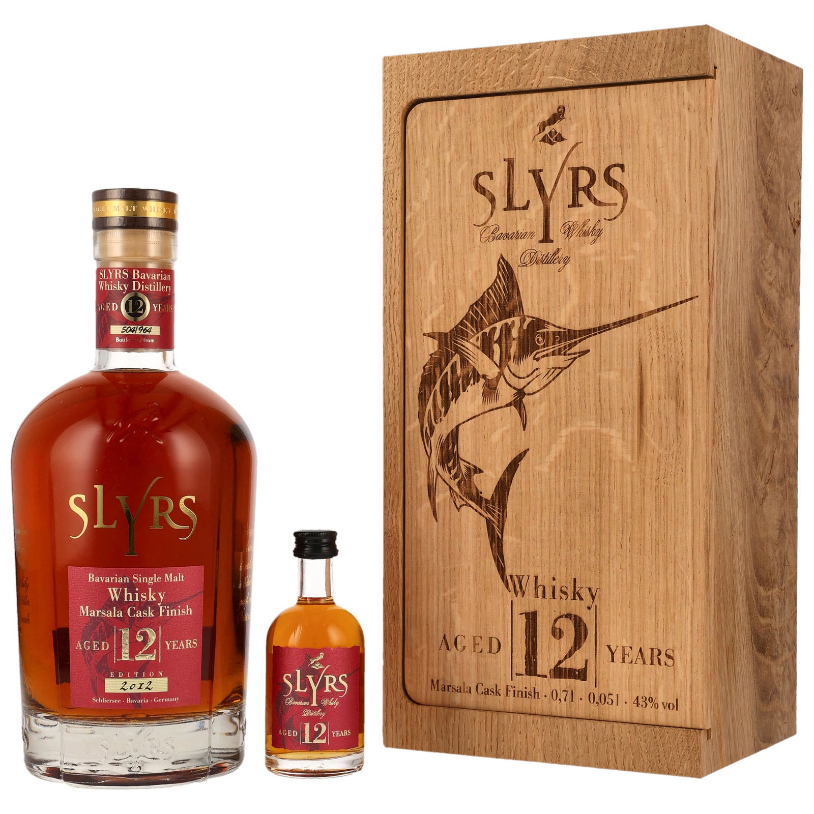 Slyrs 12 Jahre Edition 2012 Marsala Cask Finish Set mit Miniatur