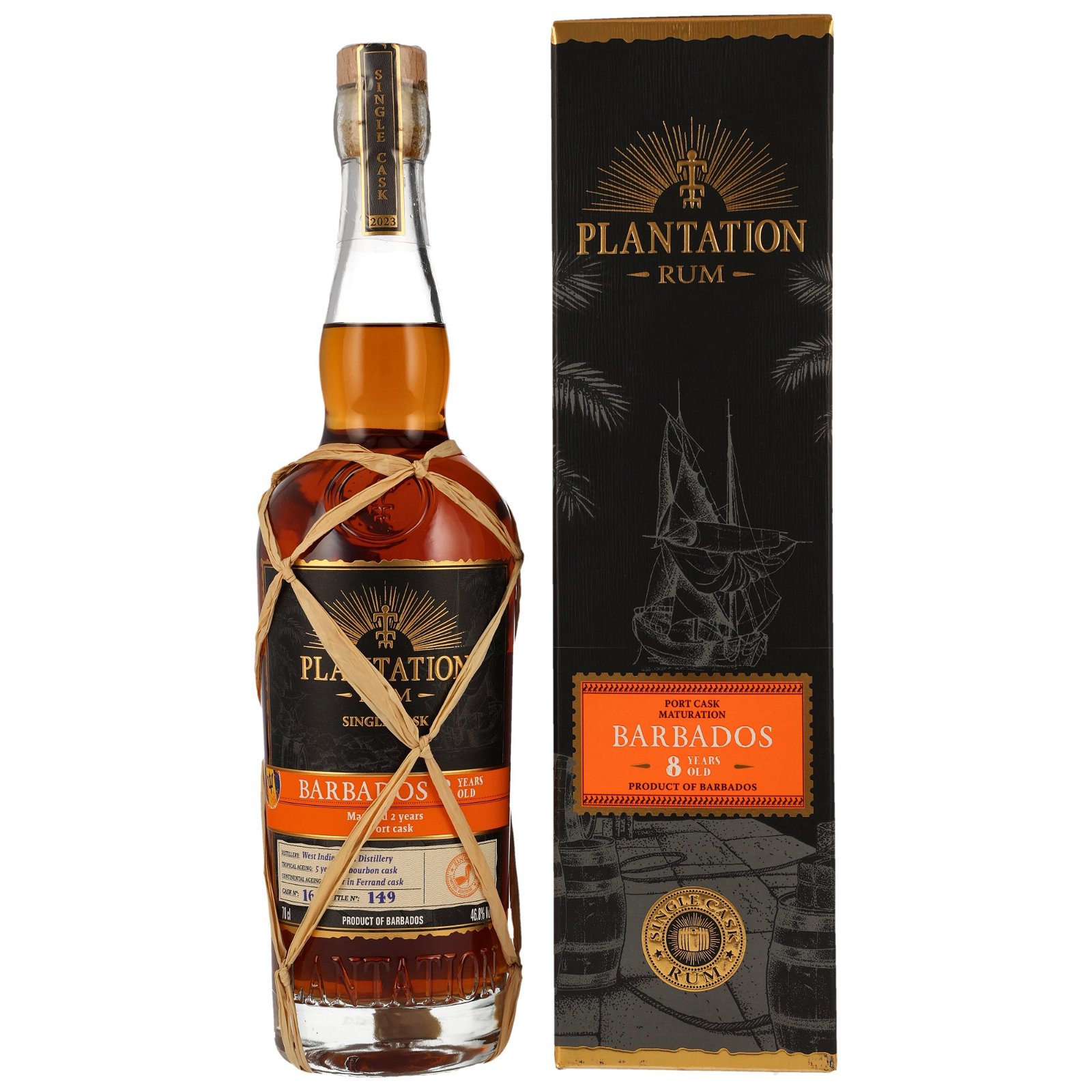Plantation 8 Jahre Barbados Rum Portwein Finish No. 16 Single Cask