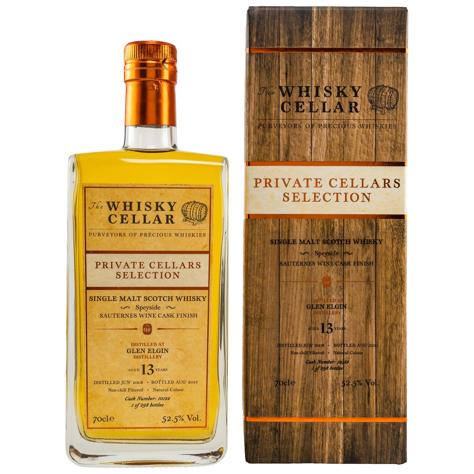Glen Elgin 2008/2021 - 13 Jahre Single Cask No. 10122 Sauternes Wine Cask Finish Private Cellars Selection (The Whisky Cellar)