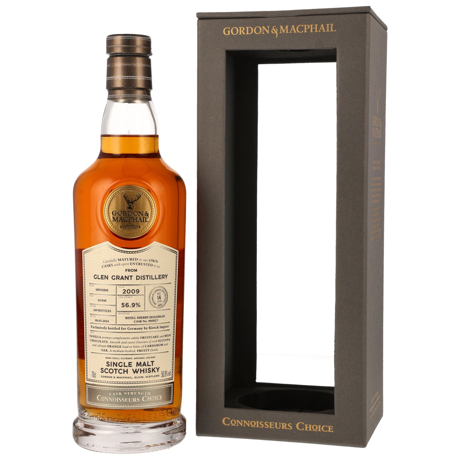 Glen Grant 2009/2024 - 14 ans Single Refill Sherry Hogshead No. 900927 Germany exclusive Connoisseurs Choice (Gordon & MacPhail)