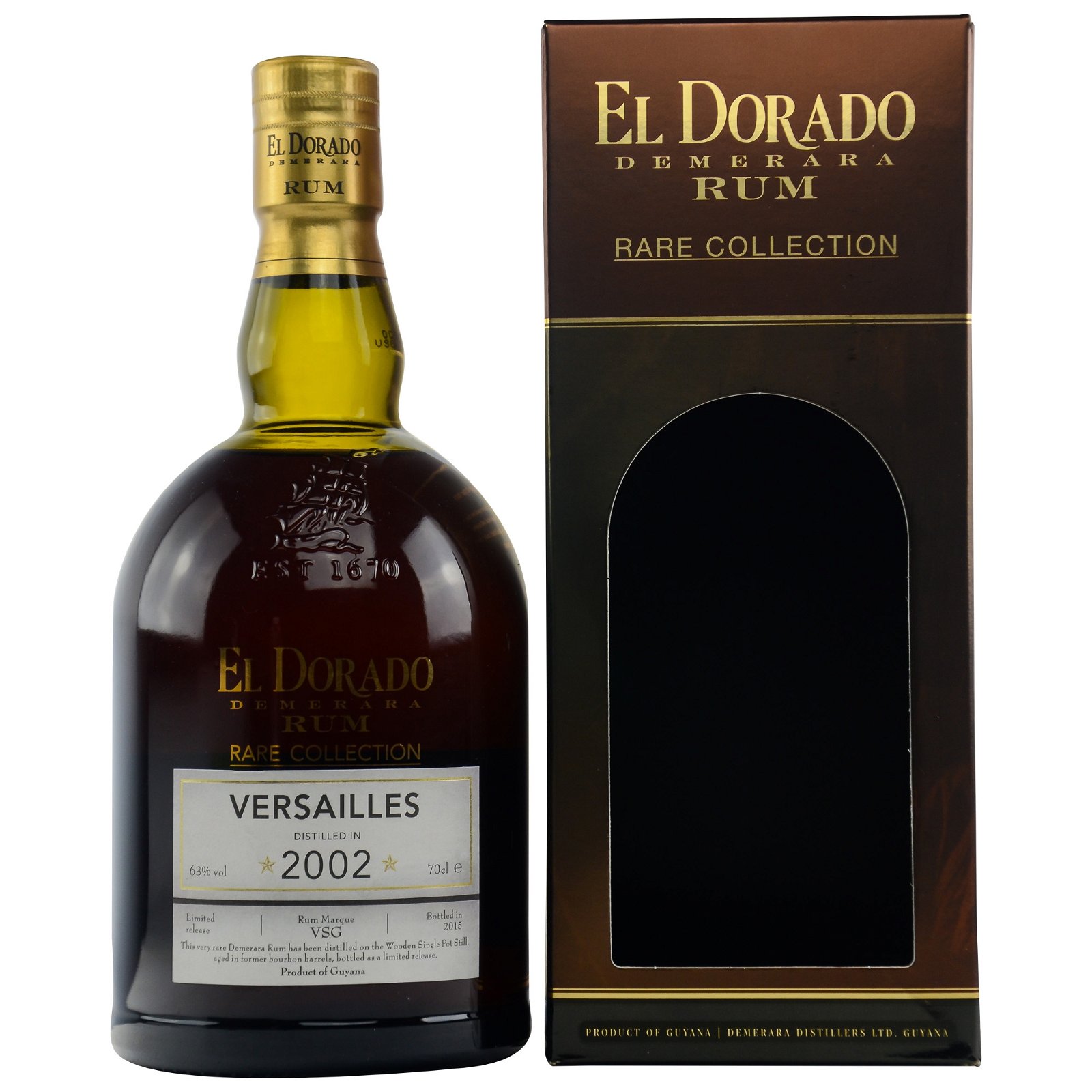 El Dorado 2002/2015 Rare Collection Versailles (Rum) (Guyana)