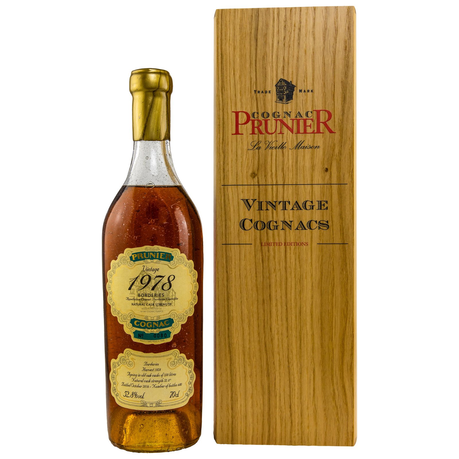 Prunier 1978/2016 Borderies Cognac (Vintage Cognacs)