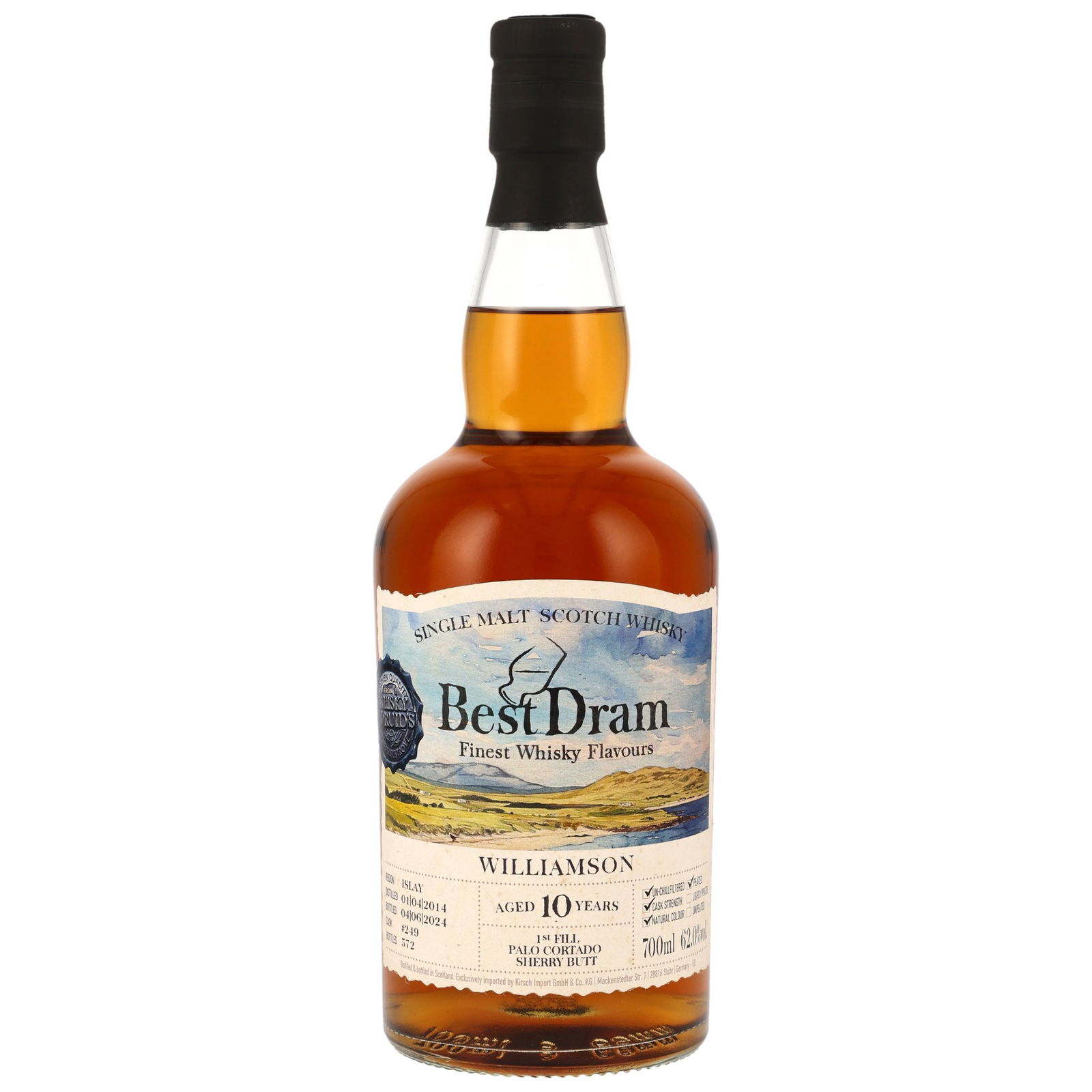 Williamson 2014/2024 - 10 ans 1st Fill Palo Cortado Sherry Butt #249 (Best Dram)