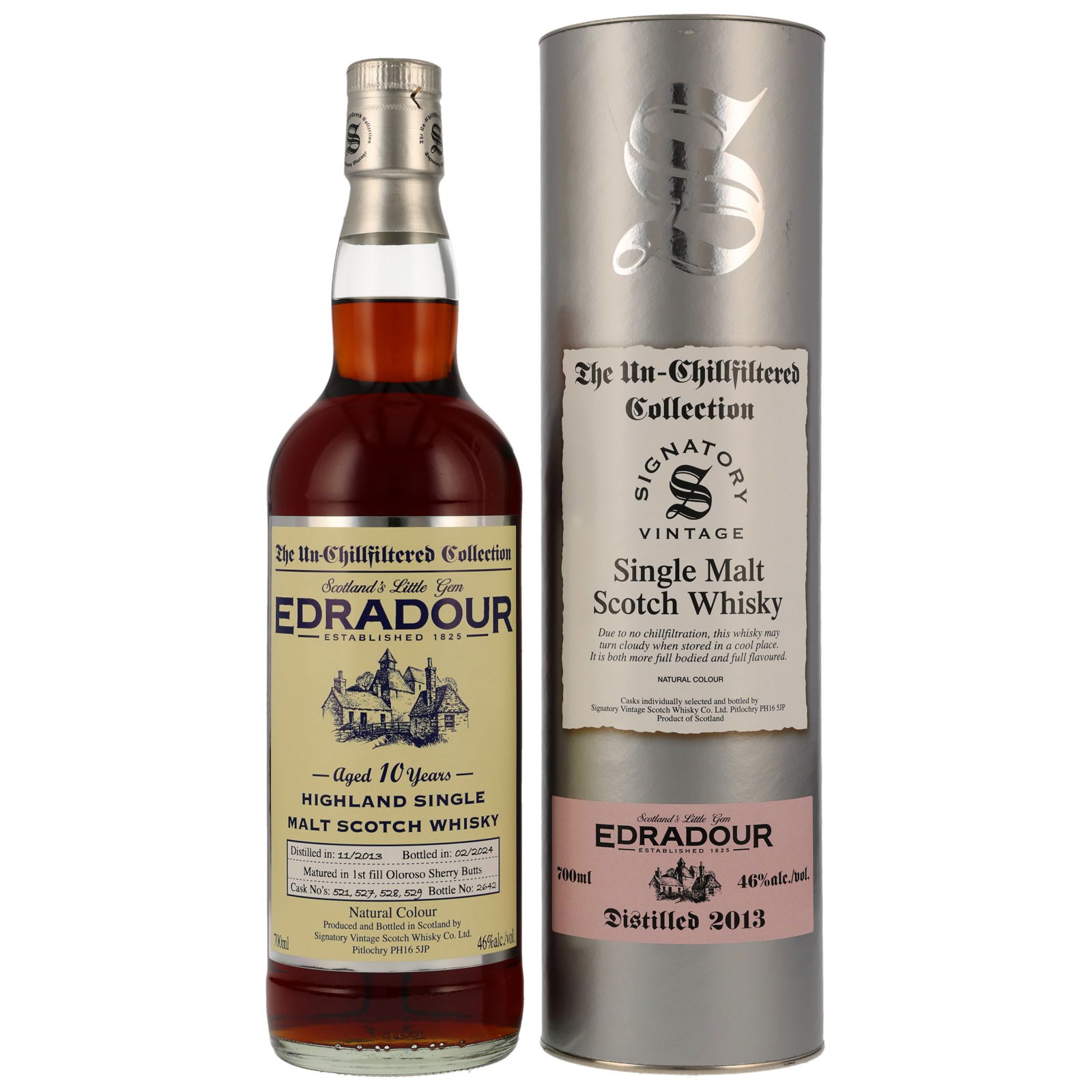 Edradour 2013/2024 - 10 Jahre First Fill Oloroso Sherry Butts The Un-Chillfiltered Collection (Signatory)
