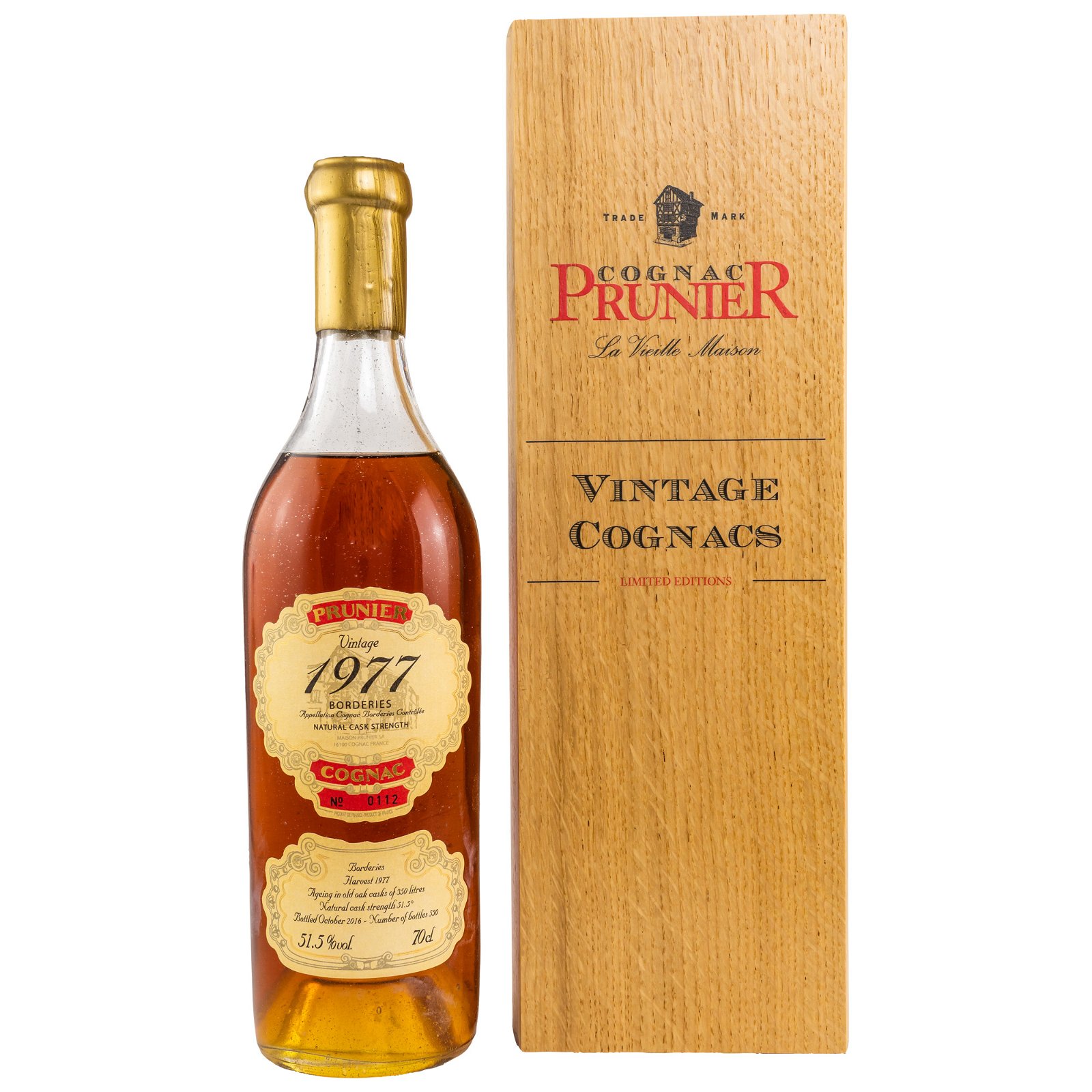 Prunier 1977/2016 Borderies Cognac (Vintage Cognacs)