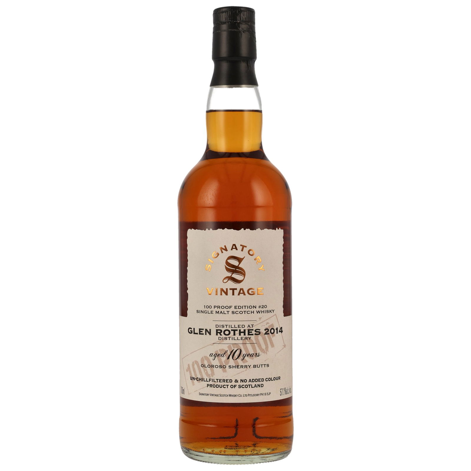 Glen Rothes 2014/2024 - 10 ans Oloroso Sherry Butts 100 Proof Edition #20 (Signatory)