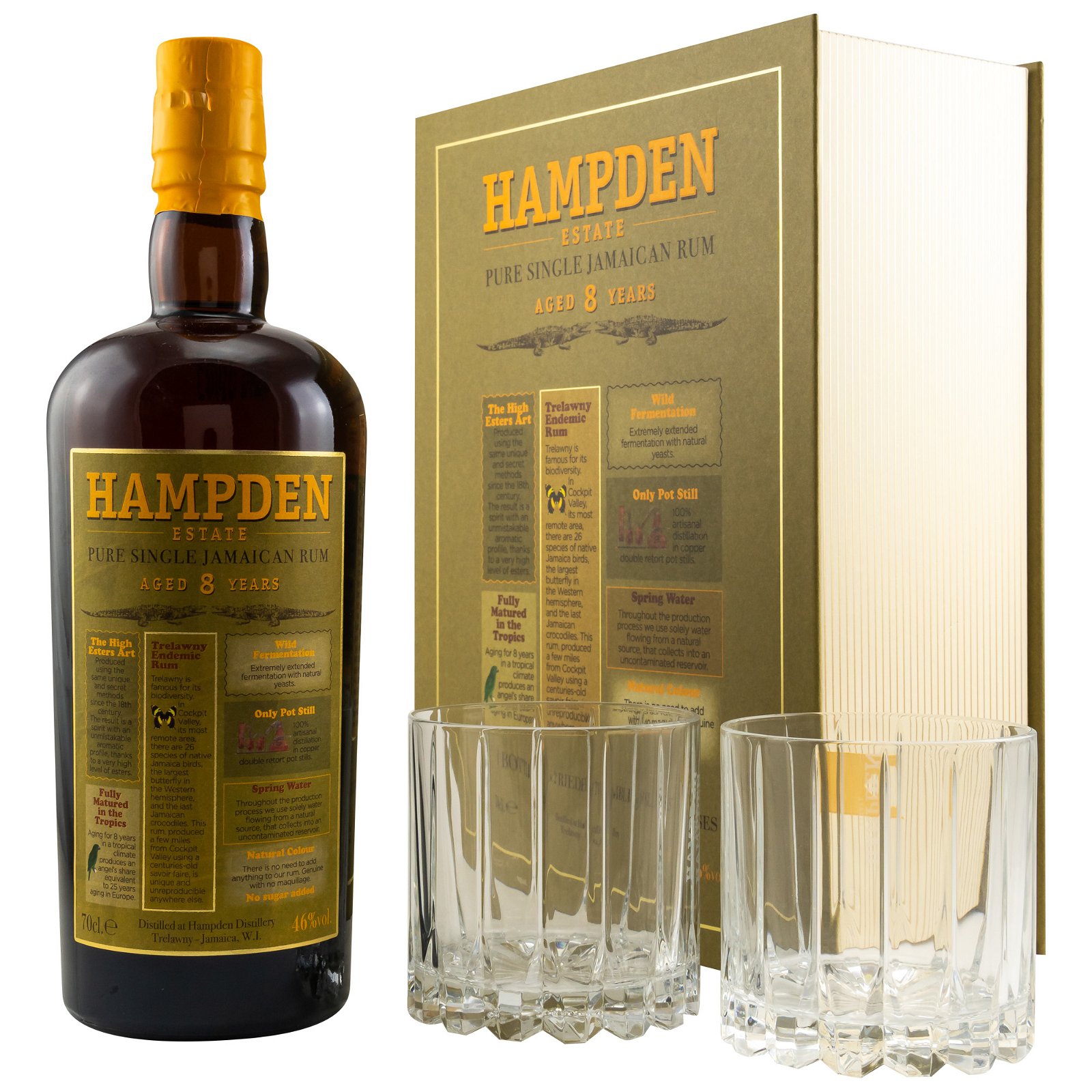 Hampden Estate Pure Single 8 Jahre Jamaican Rum (Geschenkset)