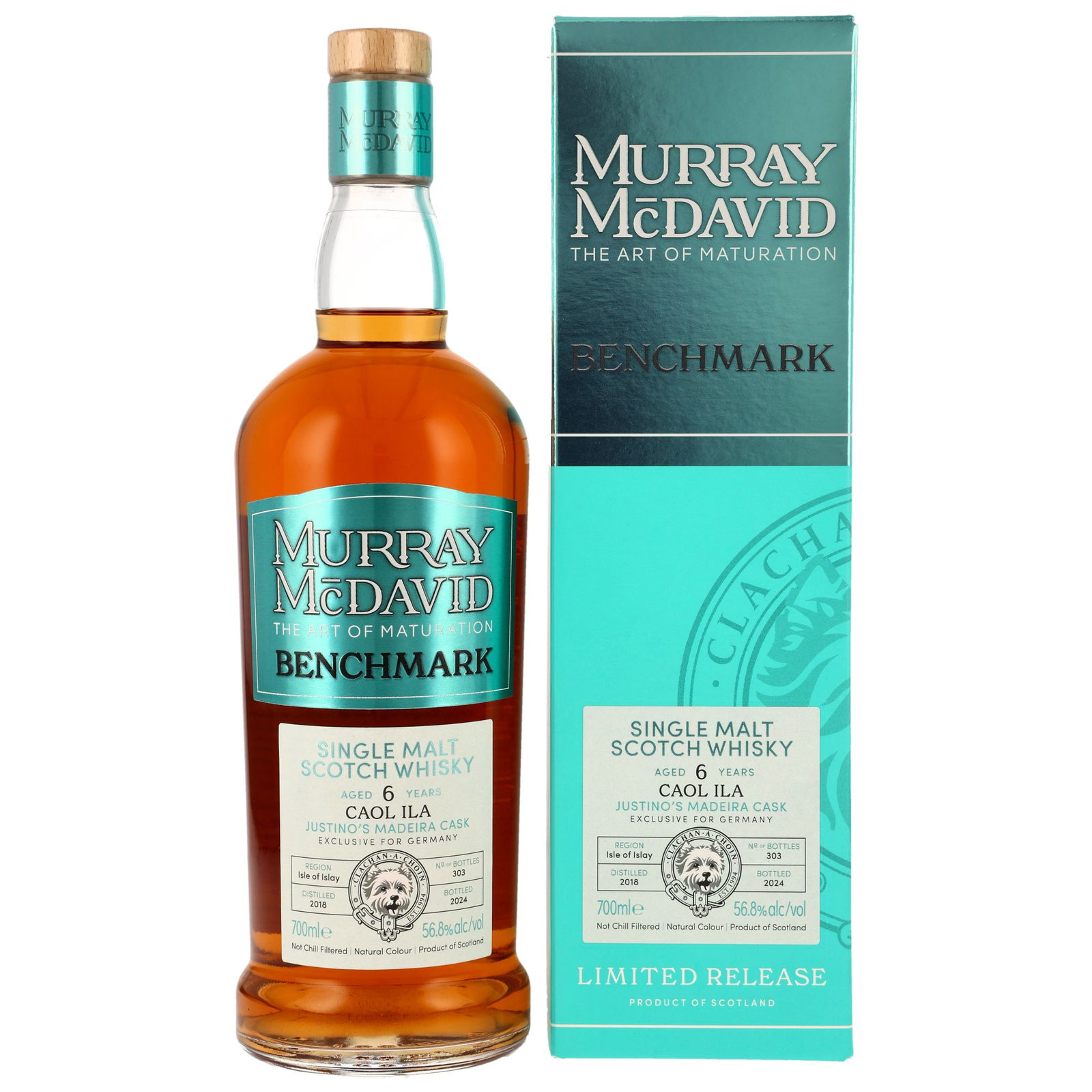 Caol Ila 2018/2024 - 6 ans Justino's Madeira Cask No. 302495A Germany exclusive Benchmark (Murray McDavid)