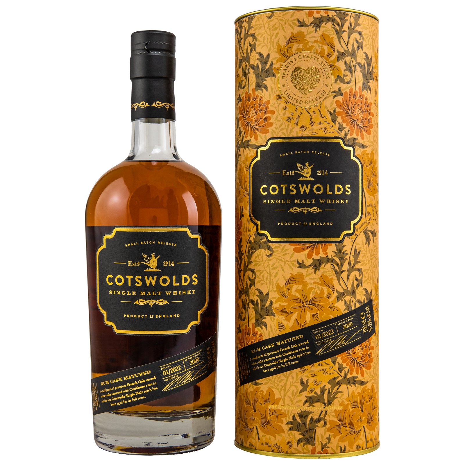 Cotswolds Rum Cask Matured Hearts & Crafts Series