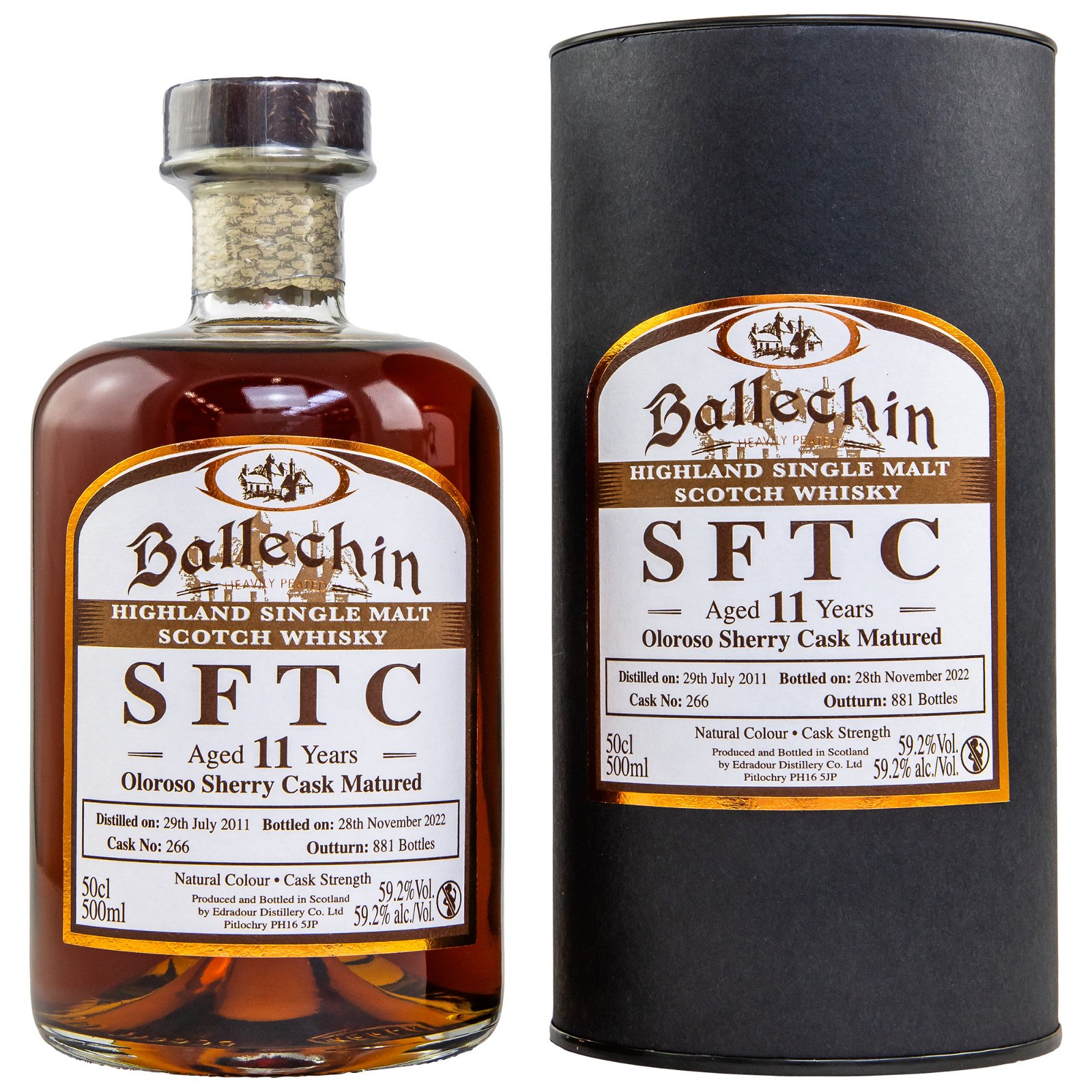 Ballechin 2011/2022 - 11 Jahre Oloroso Sherry Cask No. 266 Straight from the Cask