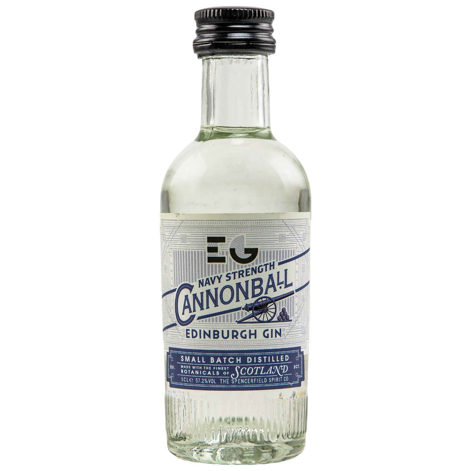Edinburgh Cannnonball Navy Strength Gin (Miniatur)