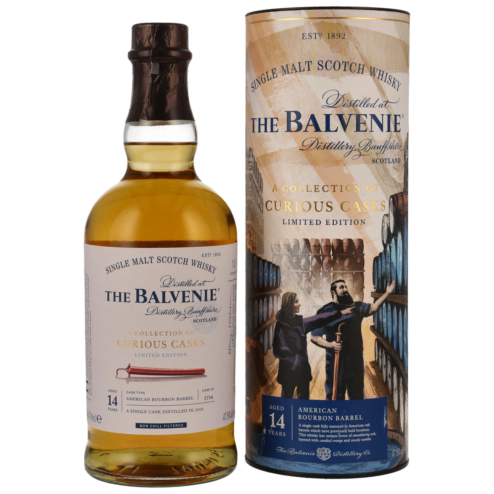 Balvenie 2009 - 14 Jahre Single Bourbon Barrel No. 2754 A Collection of Curious Casks