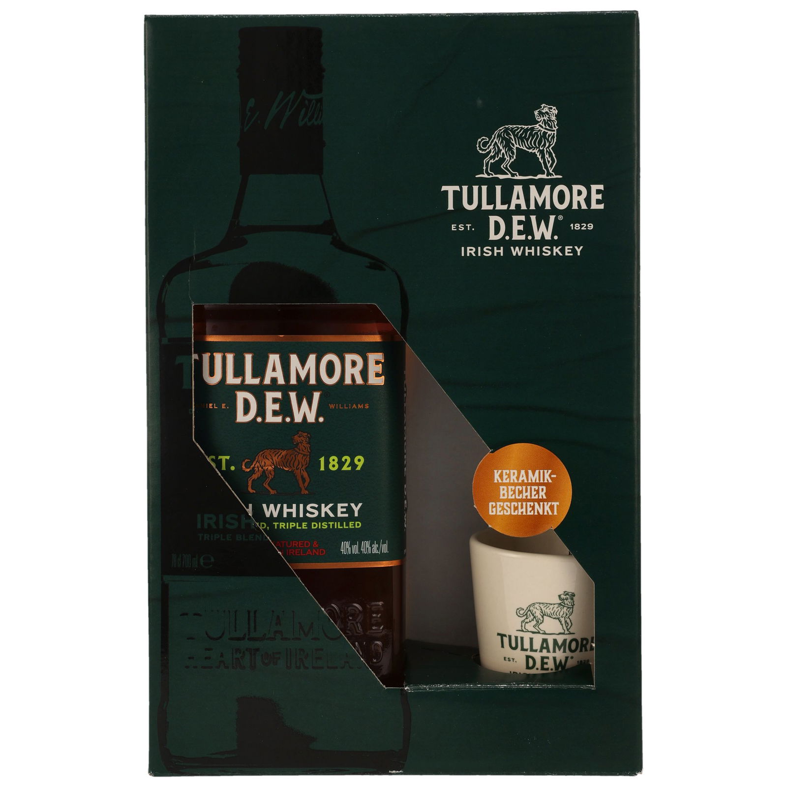 Tullamore Dew coffret cadeau avec tasse en céramique