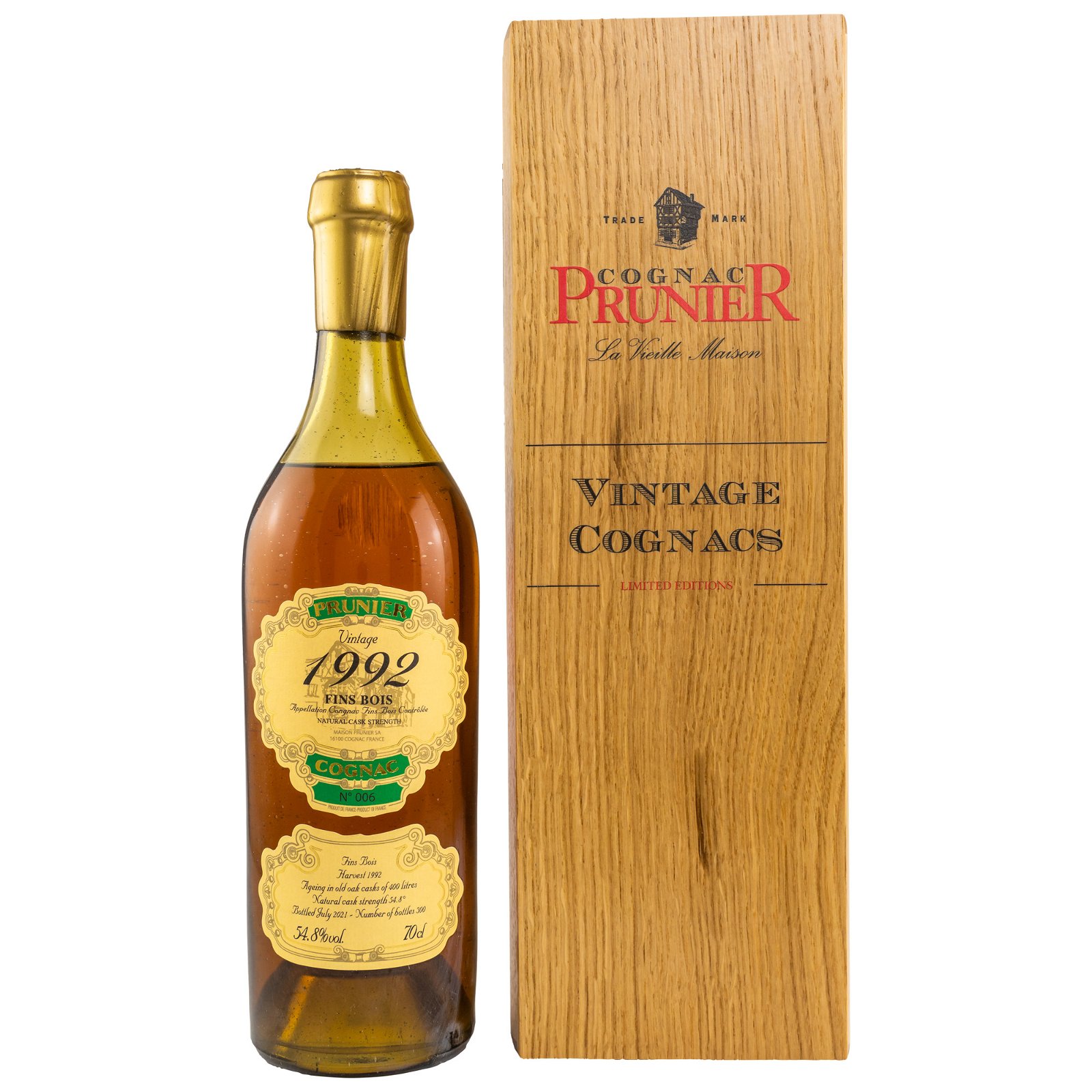 Prunier 1992/2021 Fins Bois Cognac (Vintage Cognacs)