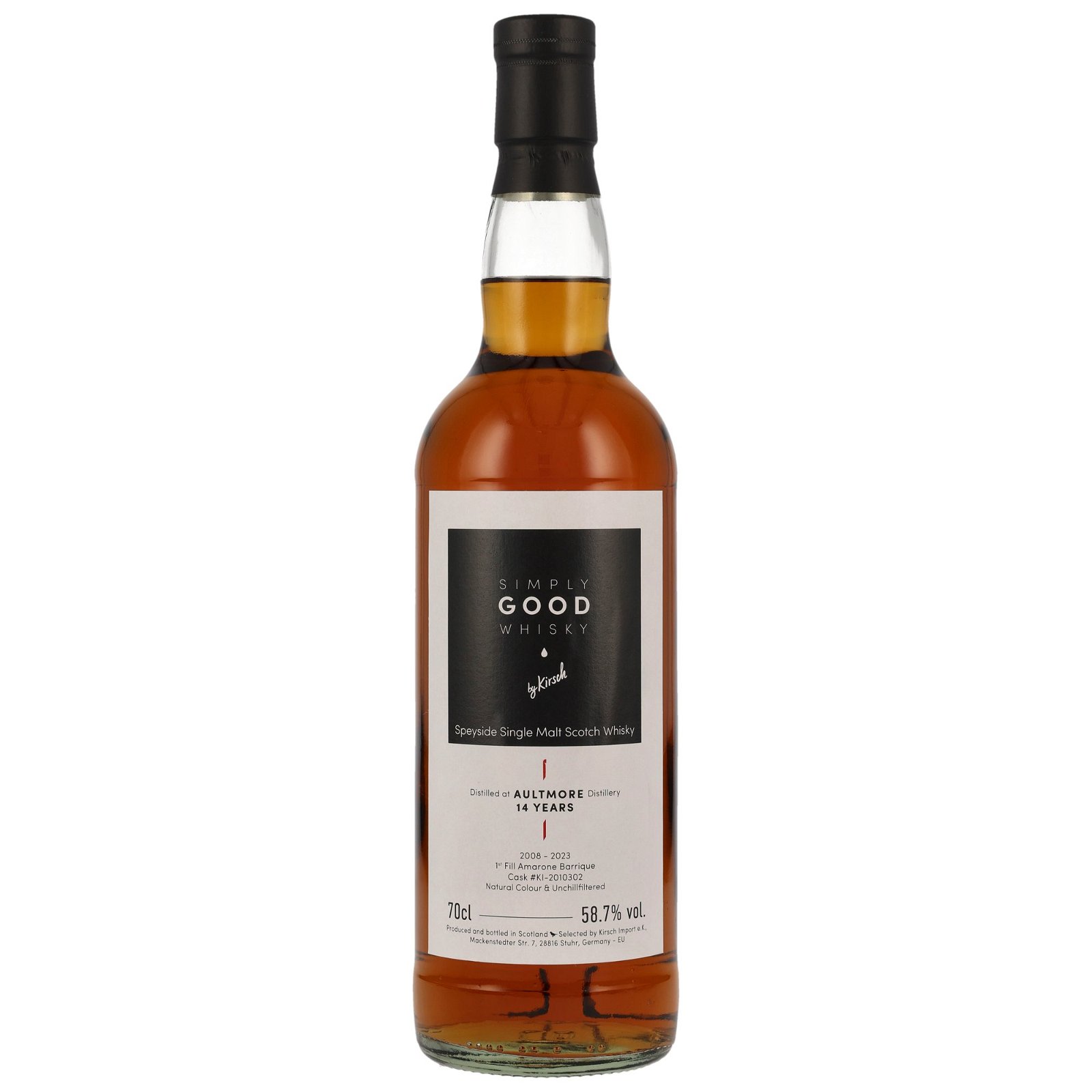 Aultmore 2008/2023 - 14 Jahre 1st Fill Amarone Barrique No. KI-2010302 (Simply Good Whisky)