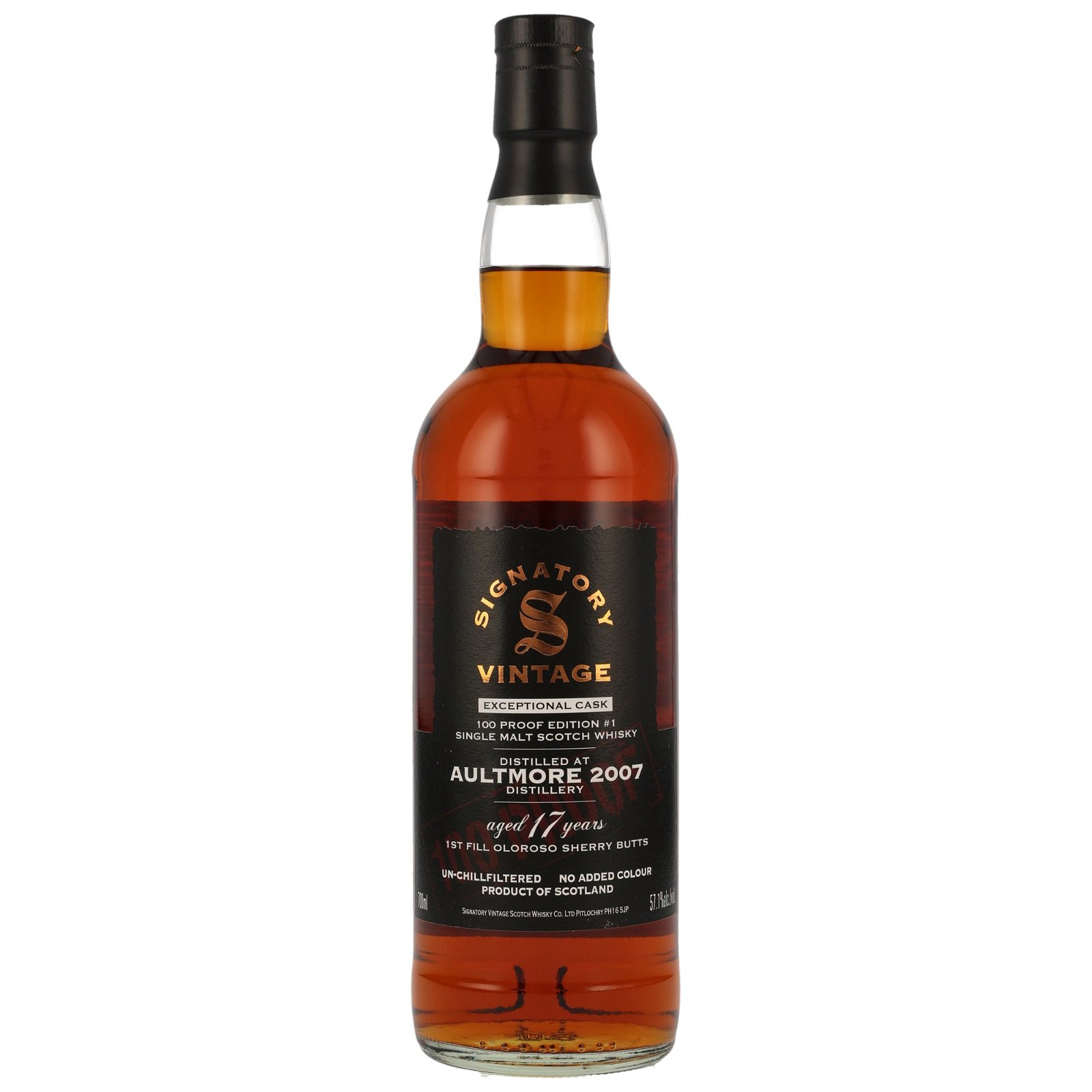 Aultmore 2007 - 17 Jahre 1st Fill Oloroso Sherry Butts 100 Proof Exceptional Cask Edition #1 (Signatory)