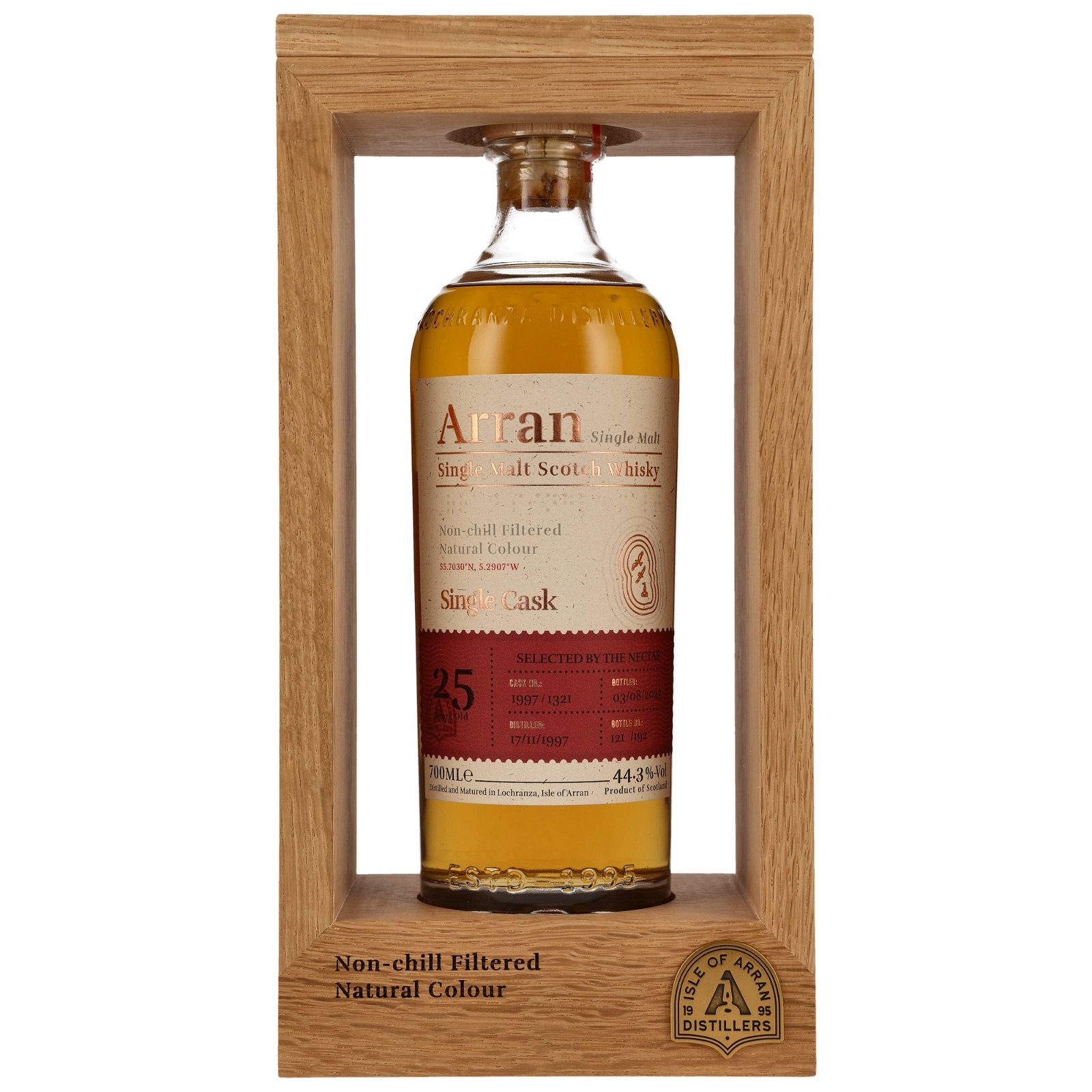 Arran 1997/2023 - 25 Jahre Single Sherry Cask No. 1997/1321 Selected by The Nectar