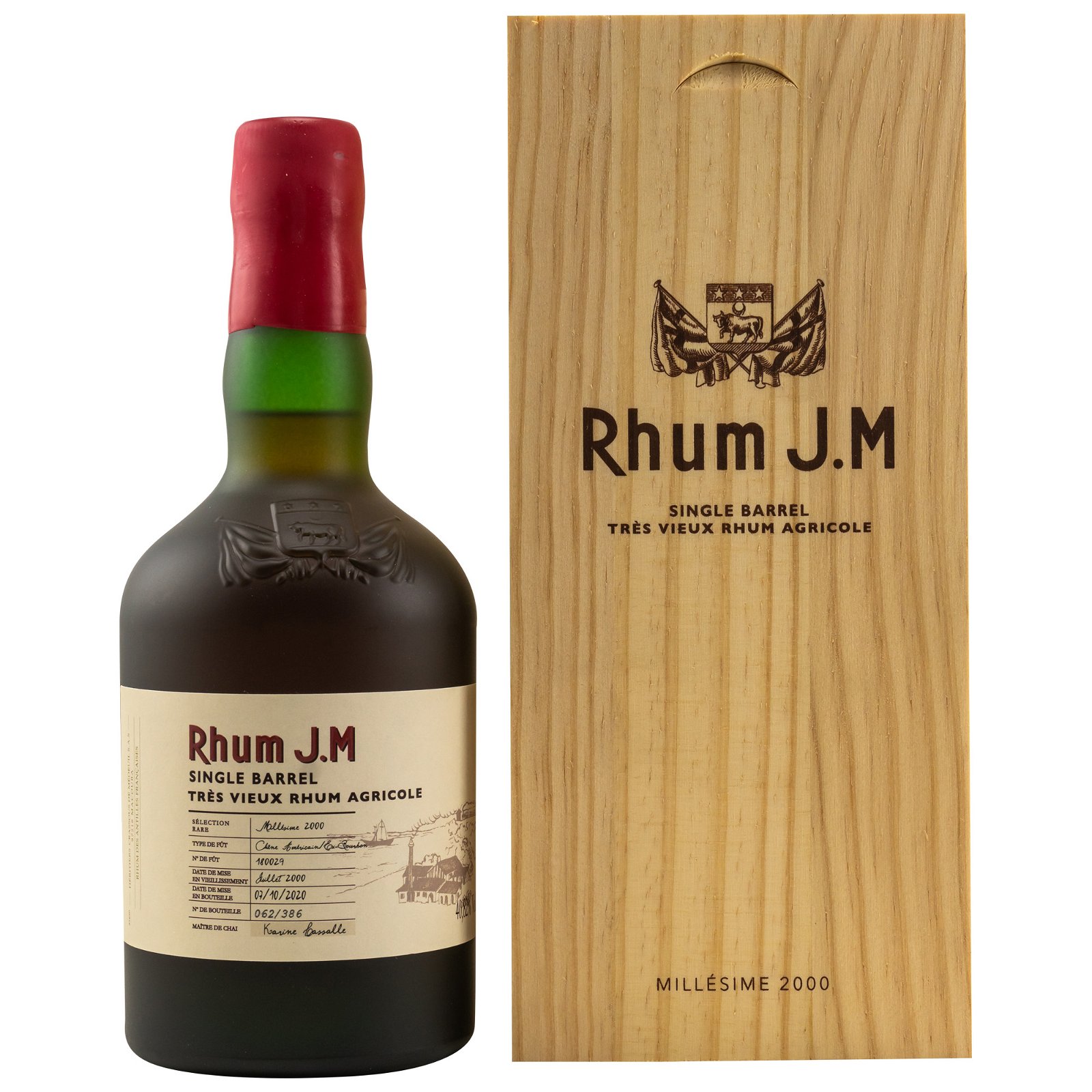 Rhum J.M 2000/2020 Rhum Agricole Single Barrel No. 180029