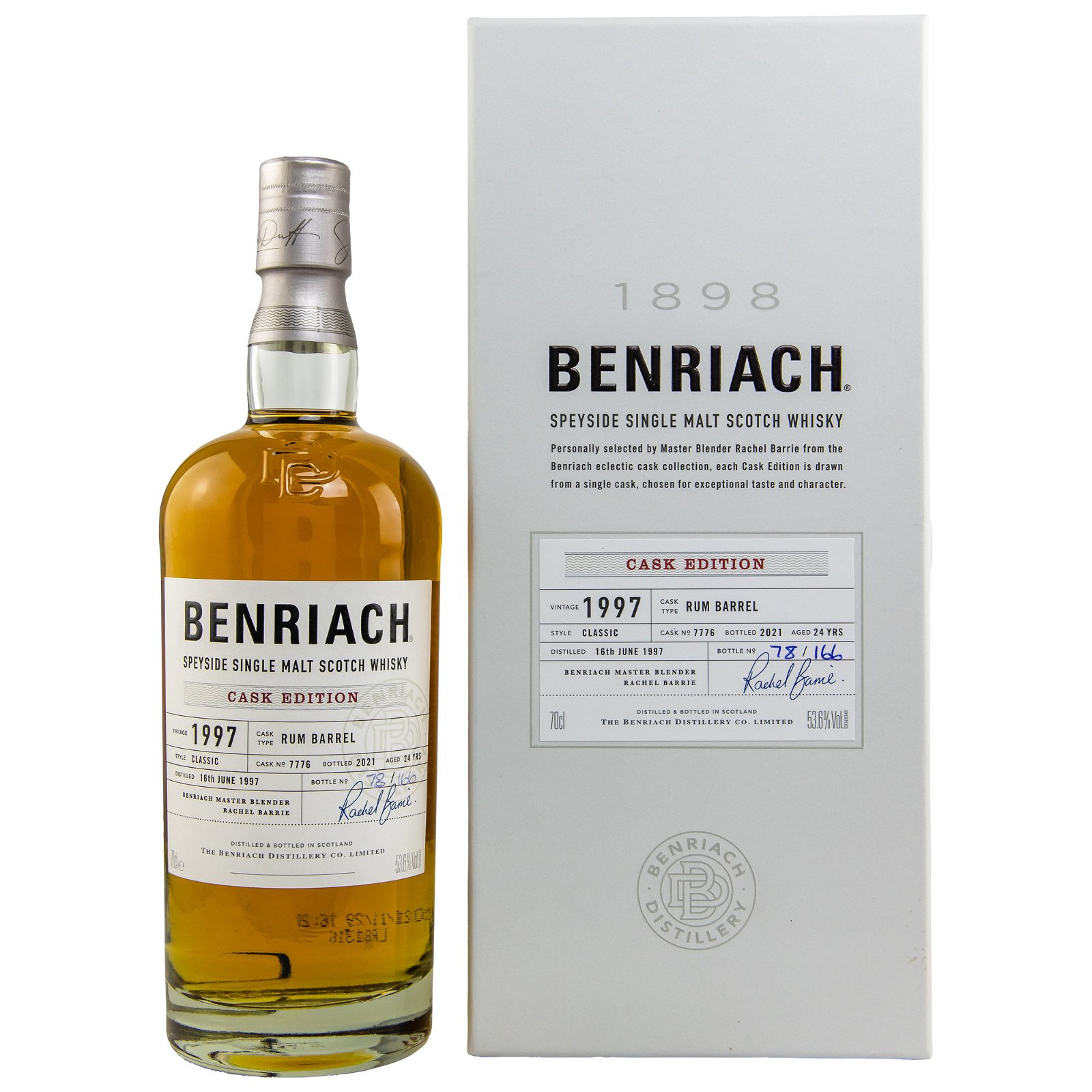 Benriach 1997/2021 - 24 Jahre Single Rum Barrel No. 7776 Cask Edition