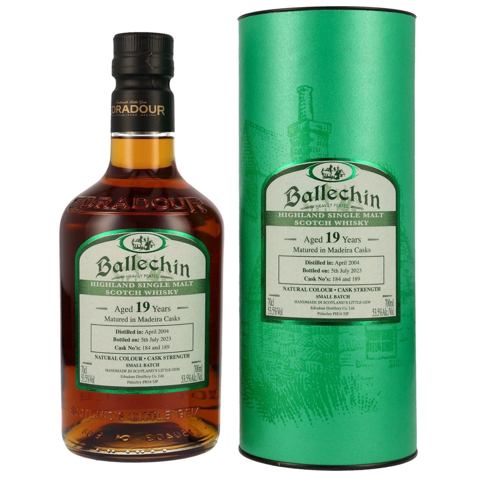 Ballechin 2004/2023 - 19 Jahre Madeira Cask No. 184 + 189 