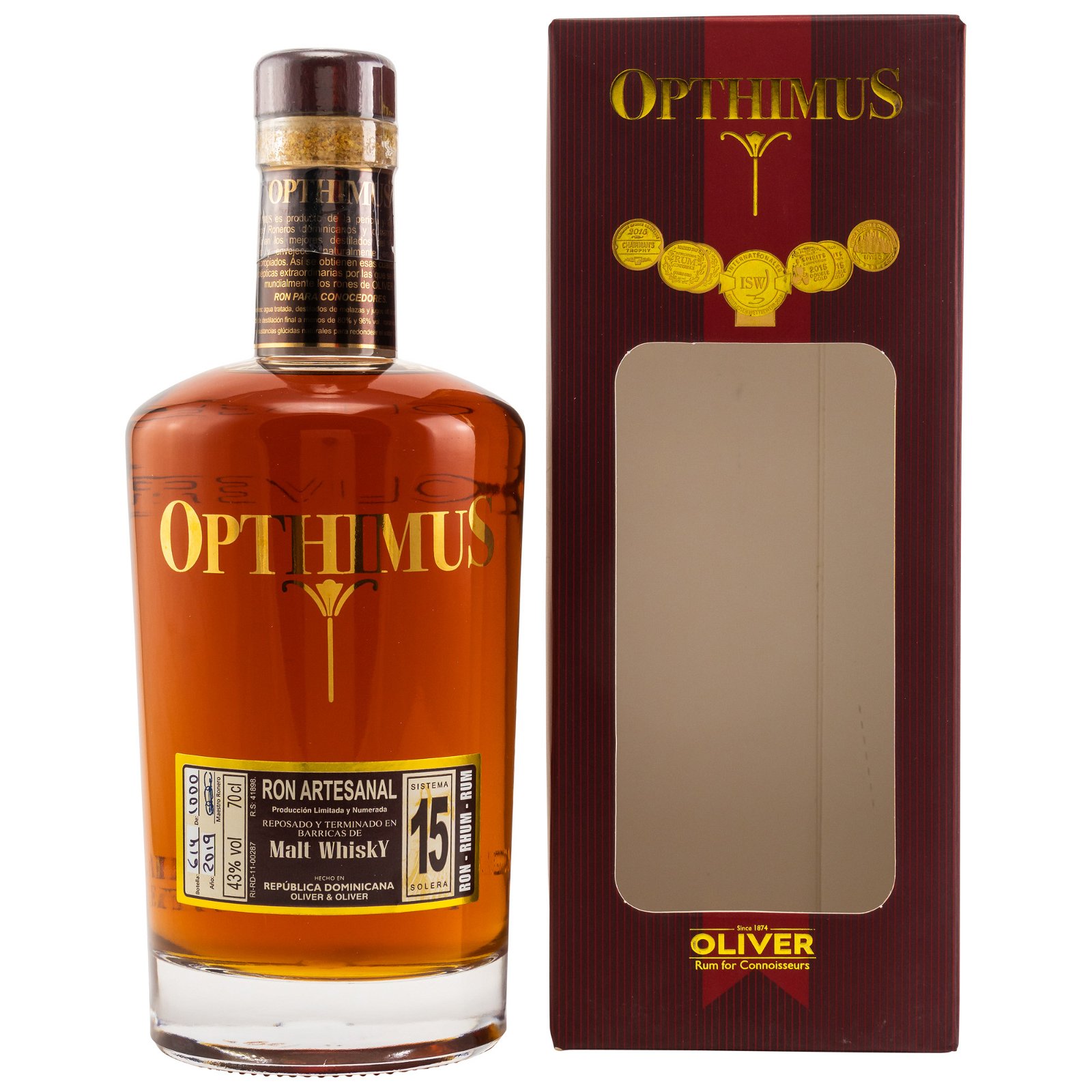 Opthimus 15 Jahre Ron Artensal Whisky Cask Finish 