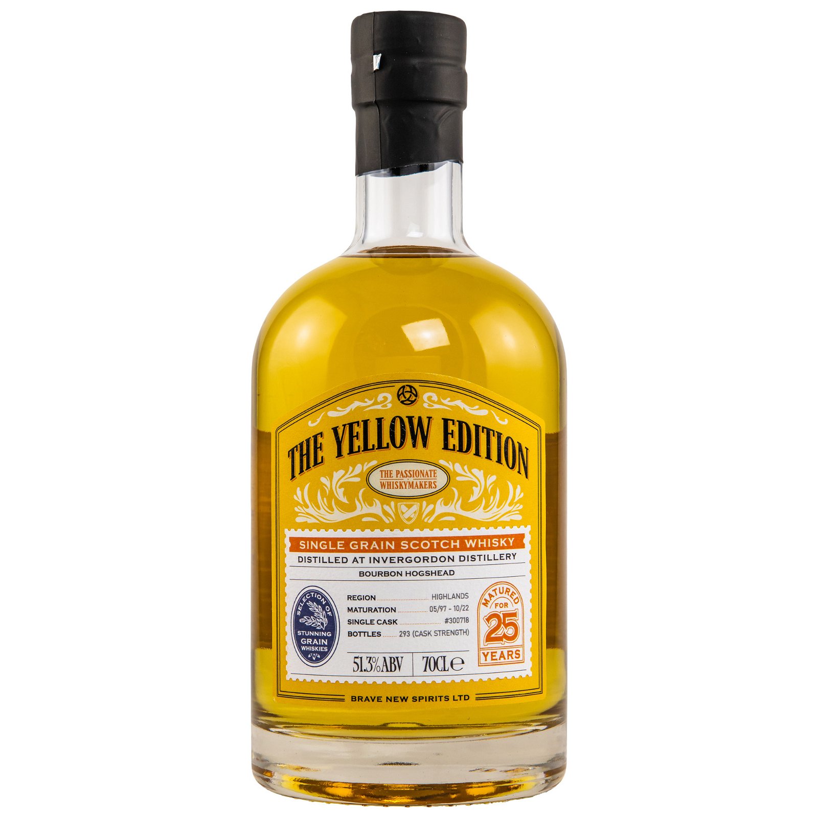 Invergordon 1997/2022 - 25 Jahre Bourbon Hogshead No. 300718 The Yellow Edition (Brave New Spirits)