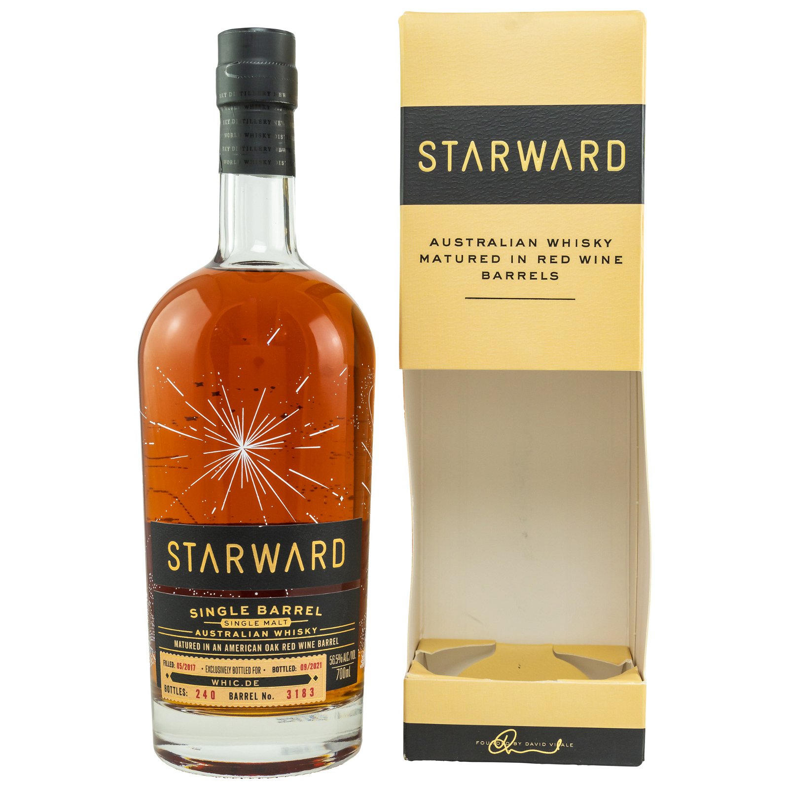 Starward 2017/2021 Single American Oak Red Wine Barrel No. 3183 Bottled for whic.de
