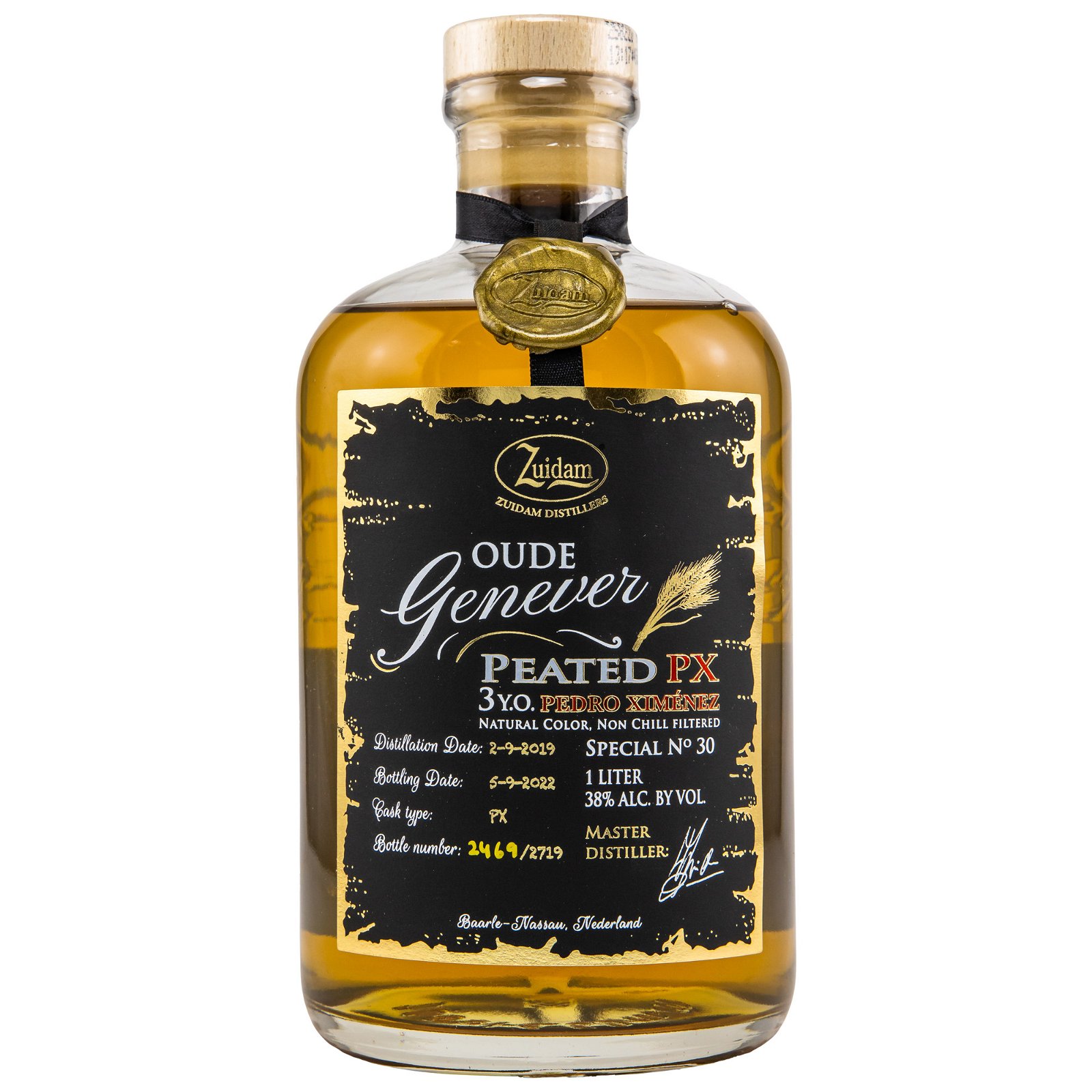 Zuidam 2019/2022 - 3 Jahre Oude Genever Peated PX Special No. 30 (Liter)