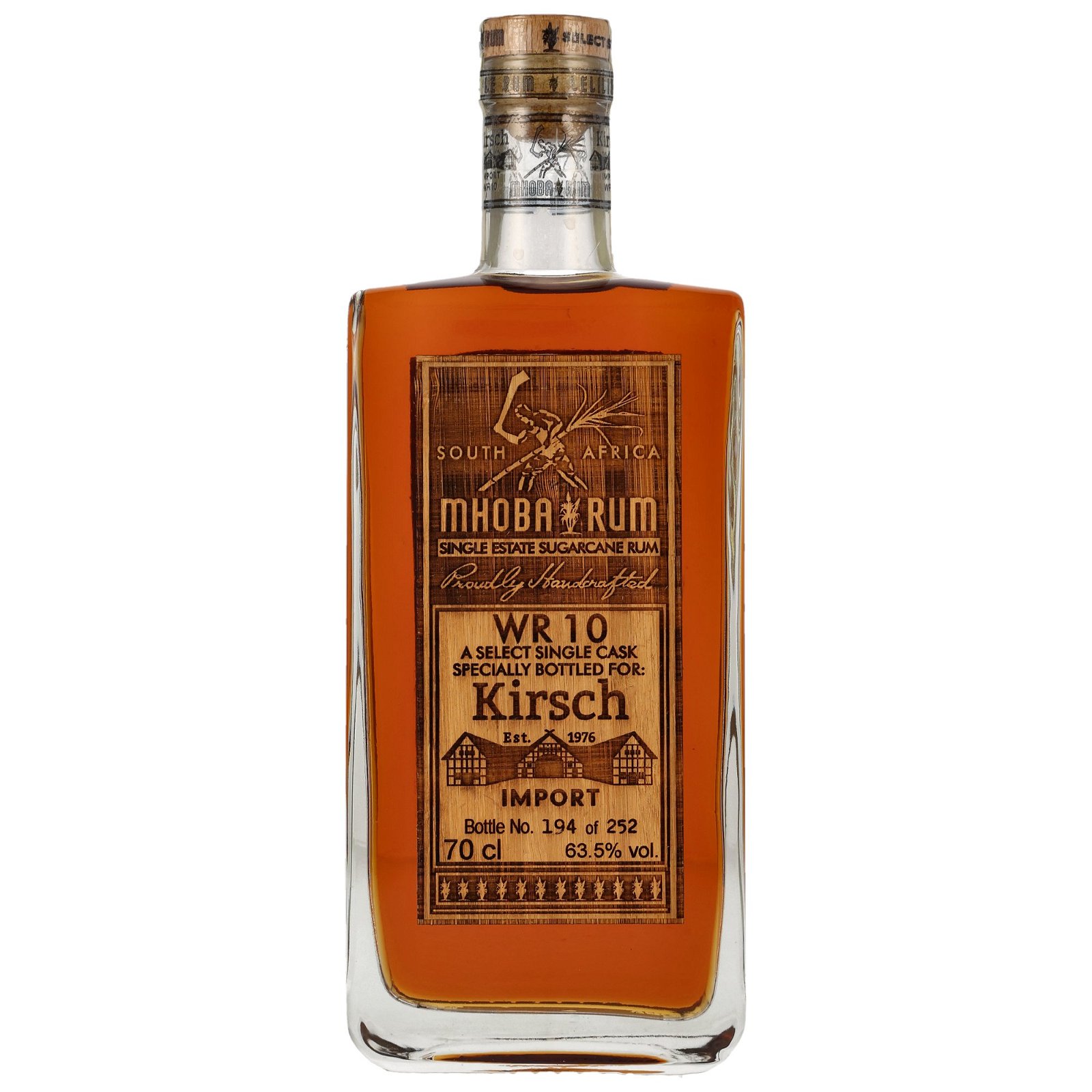 Mhoba Rum 2019 WR 10 Single Cask bottled for Kirsch
