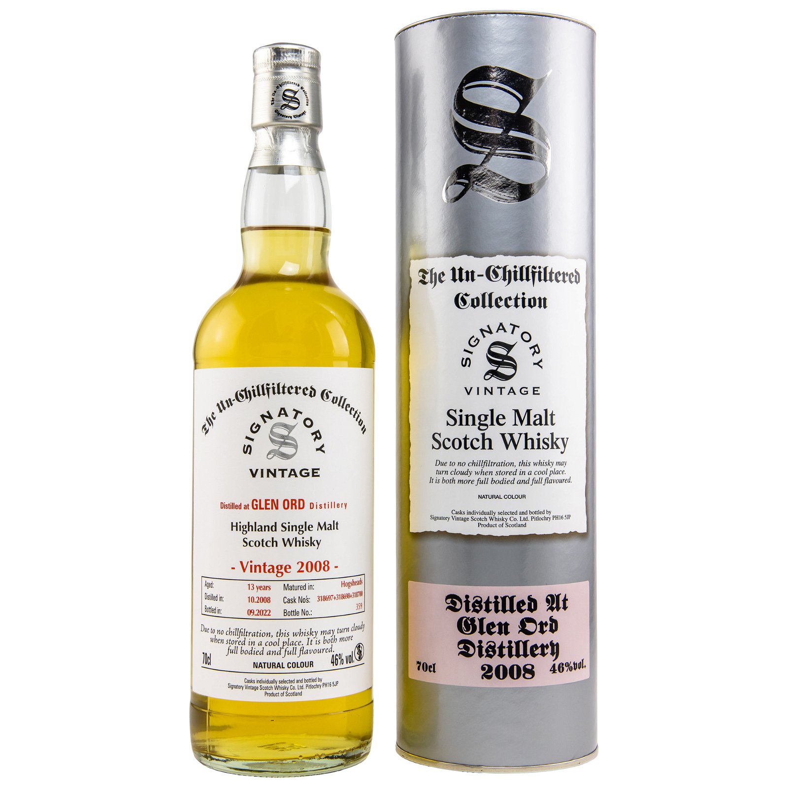 Glen Ord 2008/2022 - 13 Jahre Hogsheads No. 318697+318698+319700 The Un-Chillfiltered Collection (Signatory)