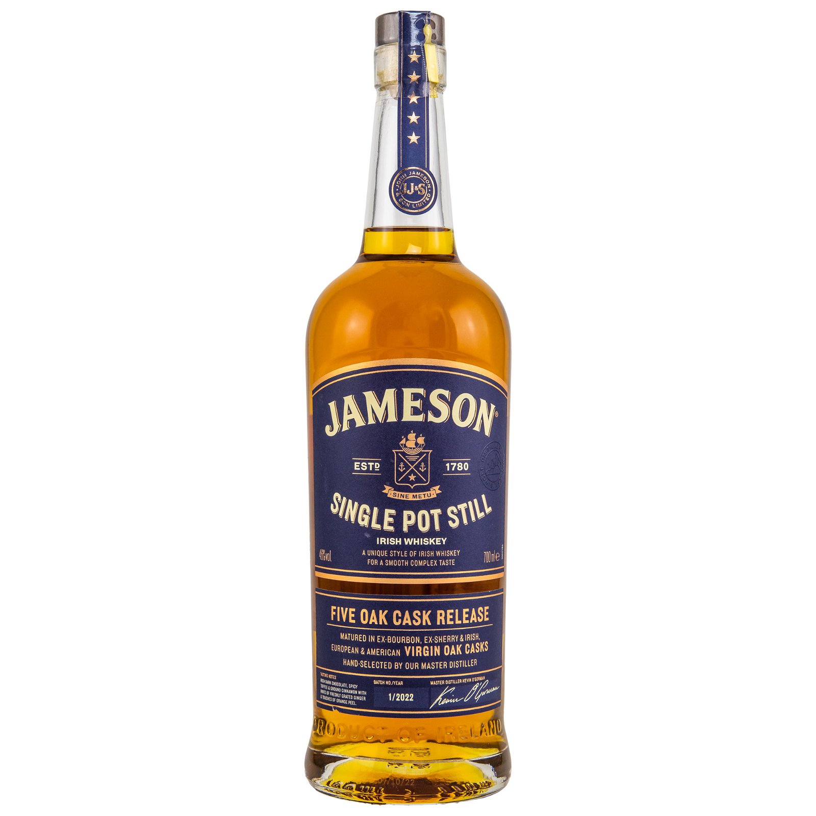 Jameson Single Pot Still Five Oak Cask Release