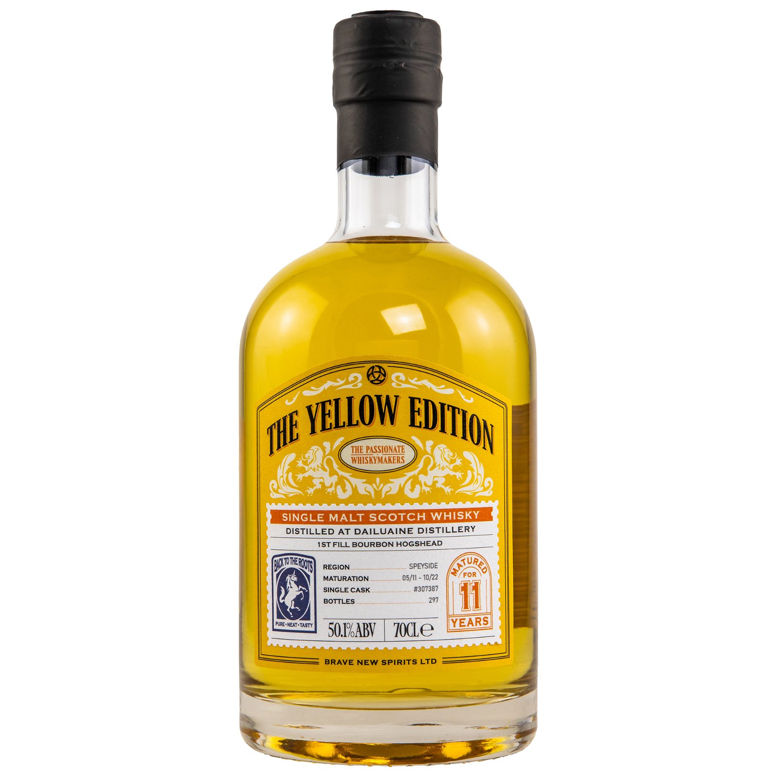 Dailuaine 2011/2022 - 11 Jahre 1st Fill Bourbon Hogshead No. 307387 The Yellow Edition (Brave New Spirits)